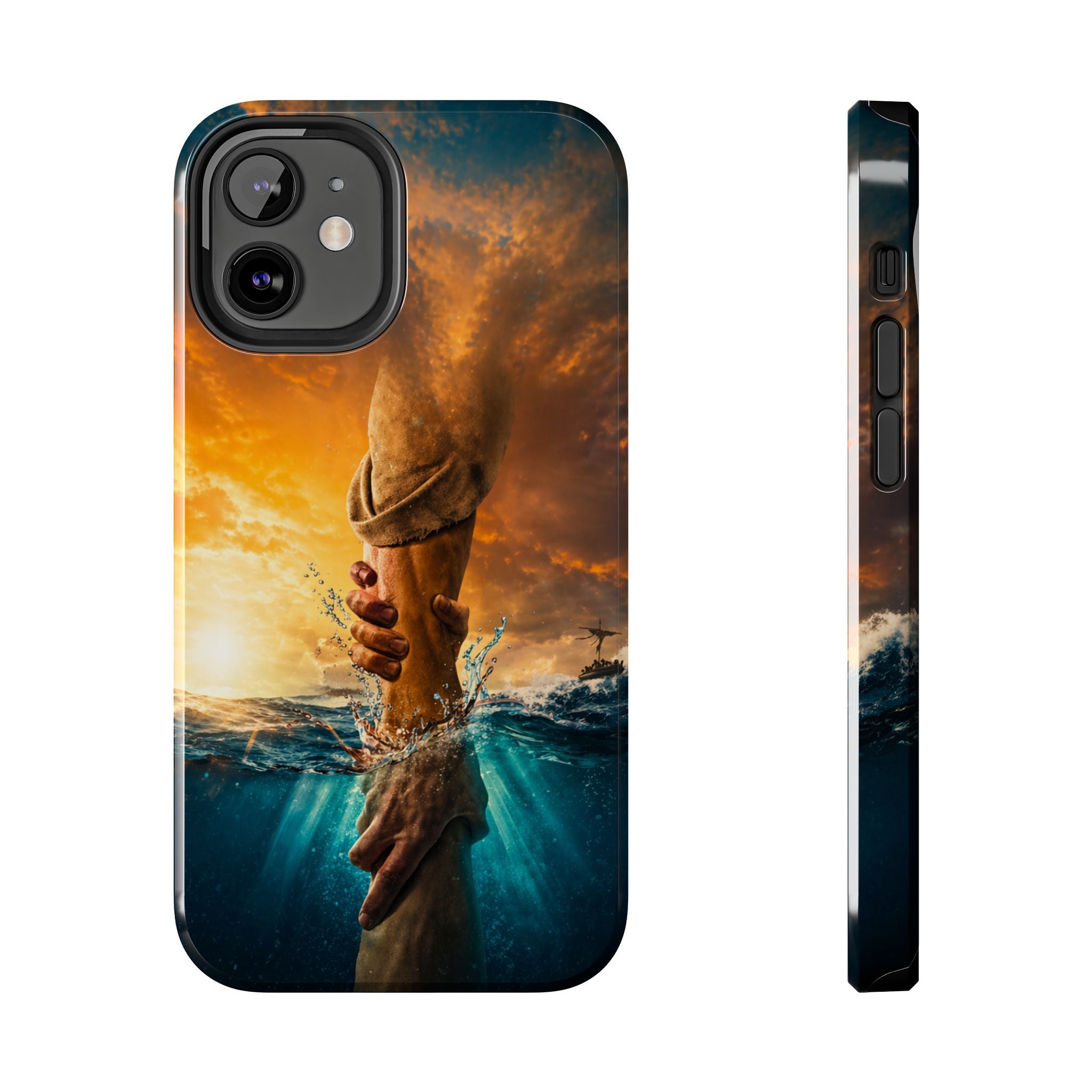 Phone Case — 'He Will Lift You' Inspirational Rescue Design