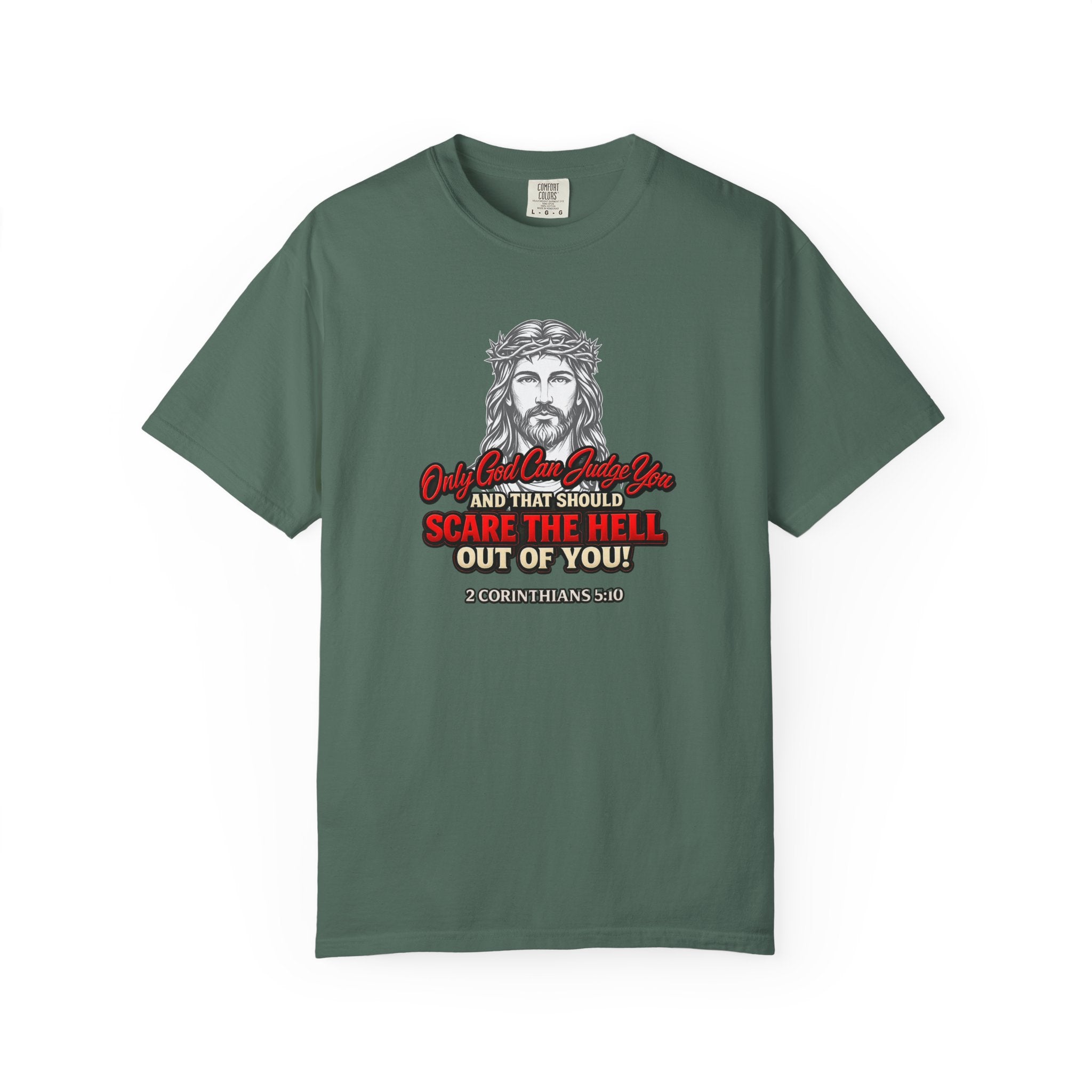Religious Graphic T-Shirt — "Only God Can Judge You" (Full Armor of God)