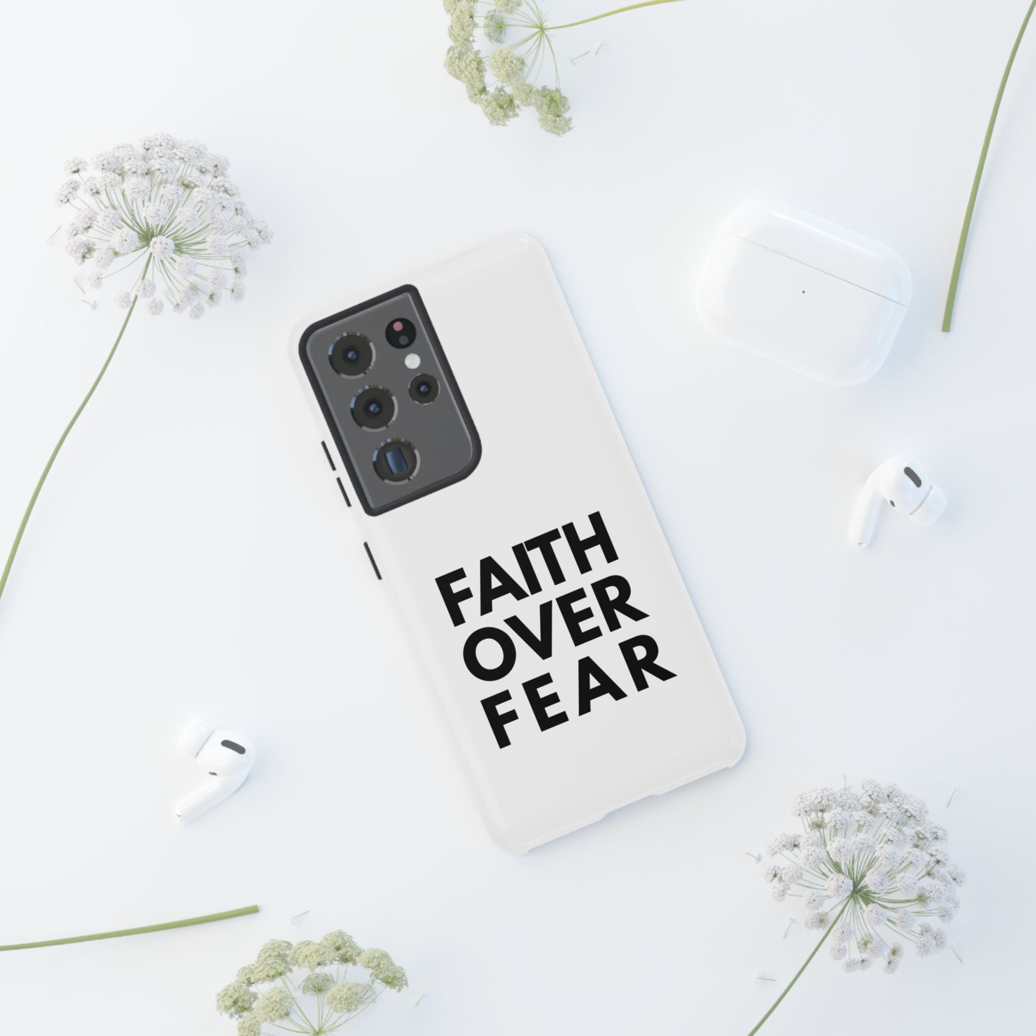 Faith Over Fear Phone Case — Inspirational Christian Protective Cover
