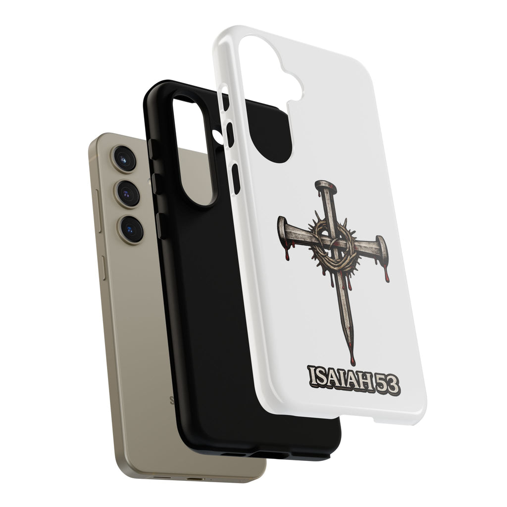Isaiah 53 Cross Phone Case – Christian Faith Tough Phone Cover
