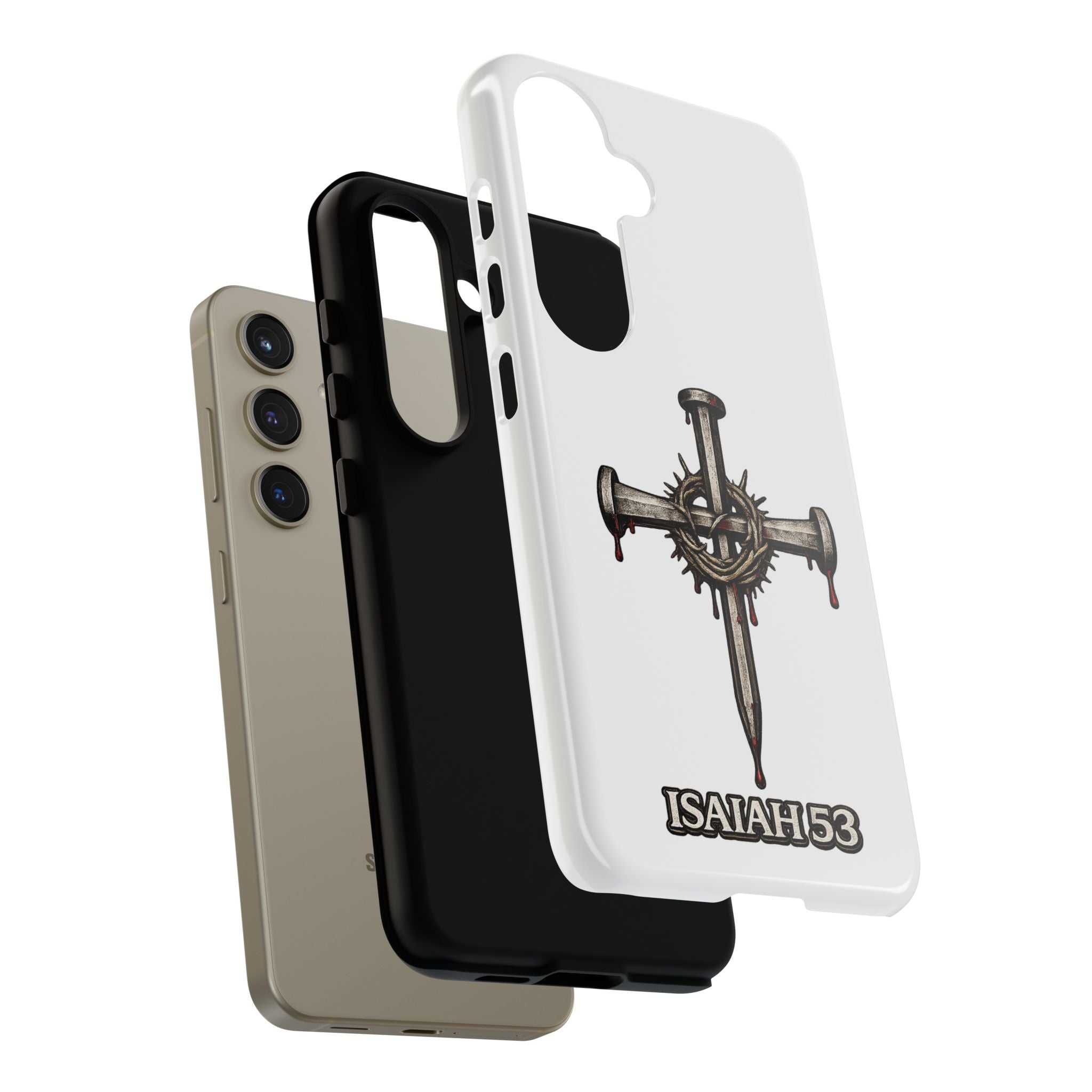 Isaiah 53 Cross Phone Case – Christian Faith Tough Phone Cover