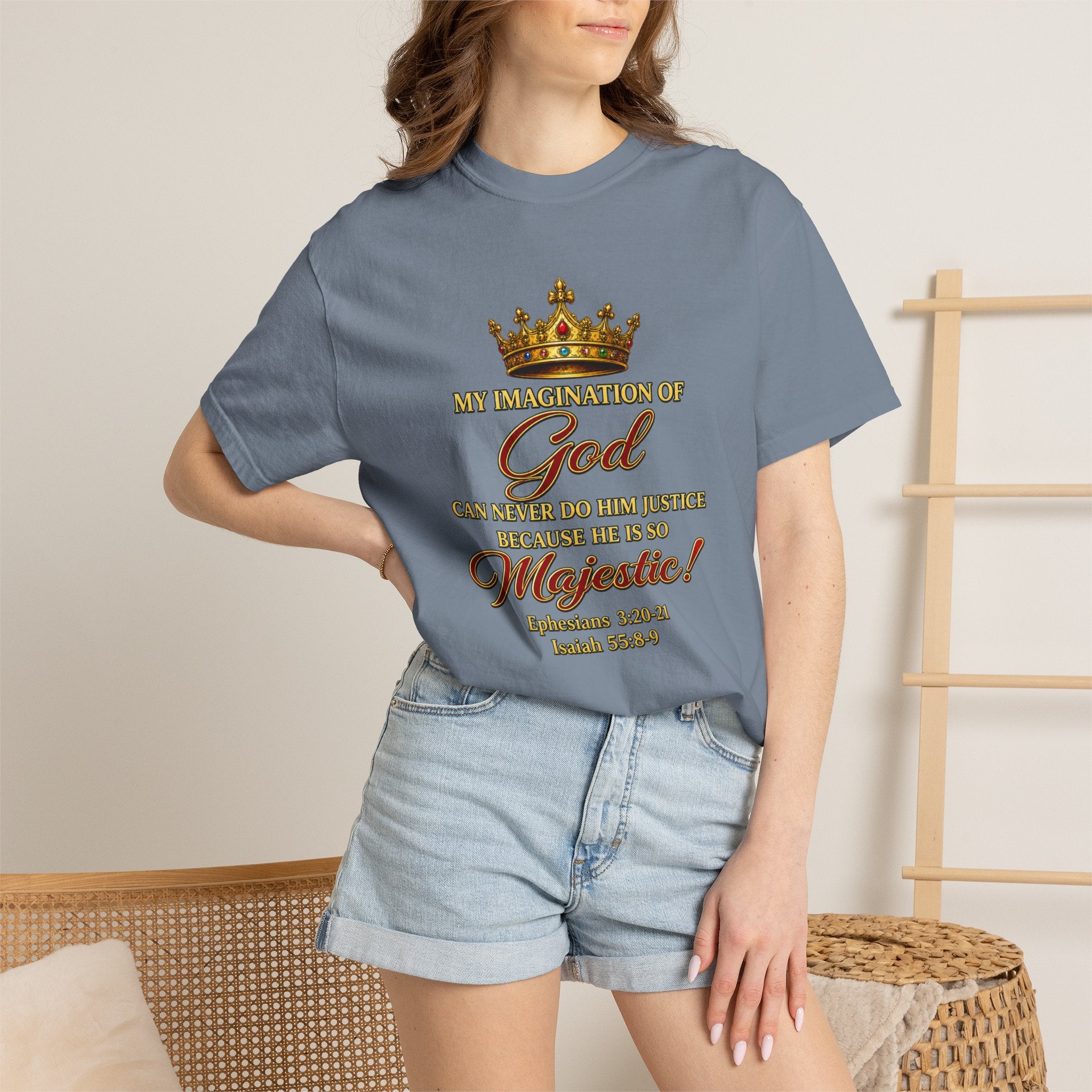 God Is Majestic T-Shirt – Christian Scripture Crown Tee
