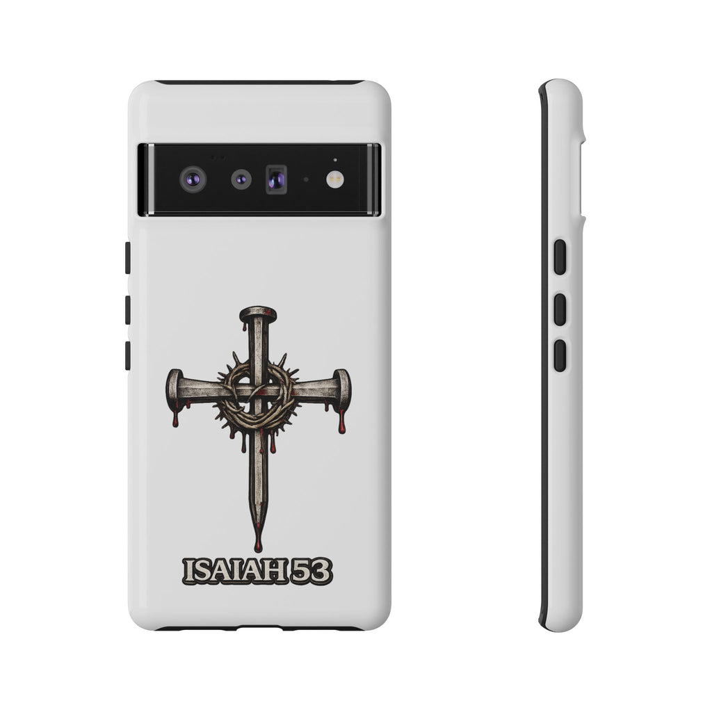 Isaiah 53 Cross Phone Case – Christian Faith Tough Phone Cover