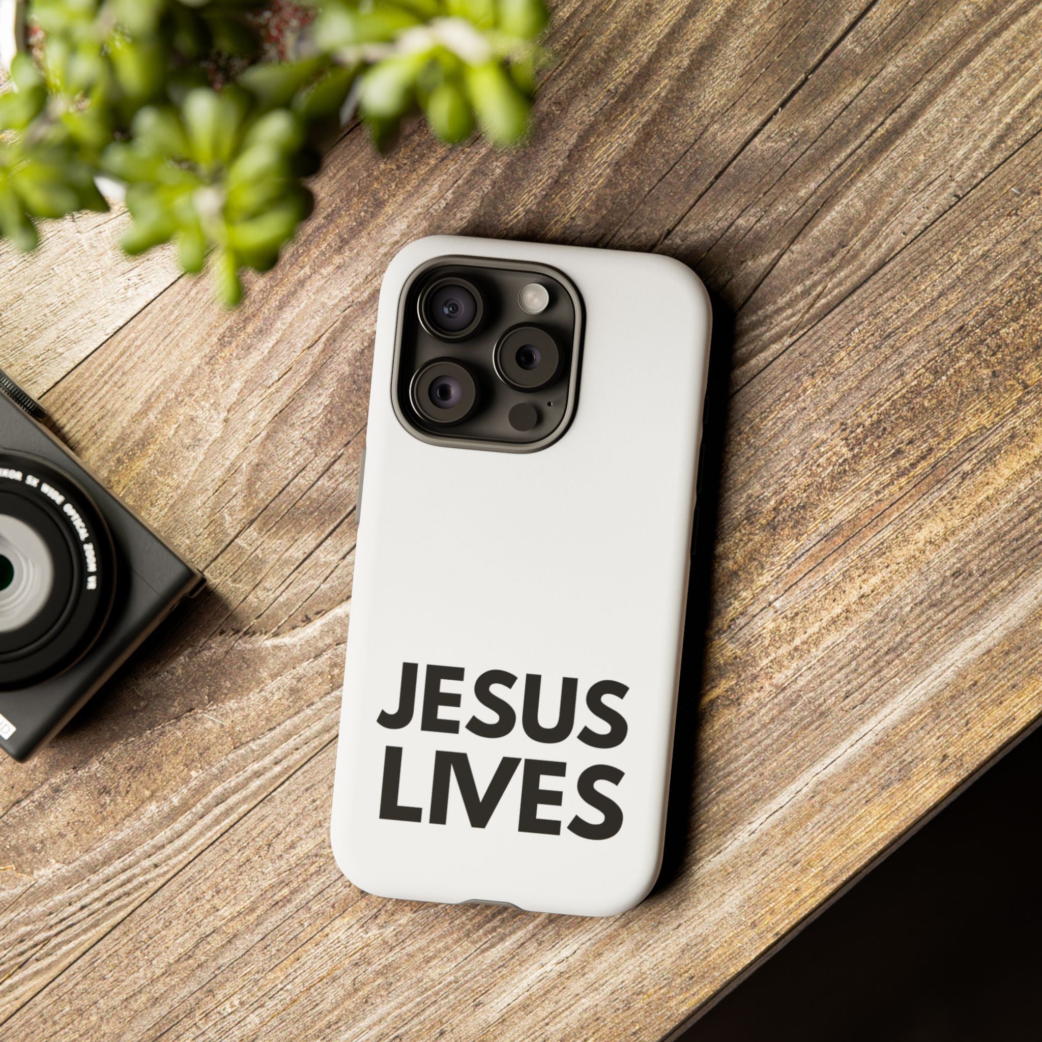 Jesus Lives Phone Case — Christian Faith Protective Phone Cover