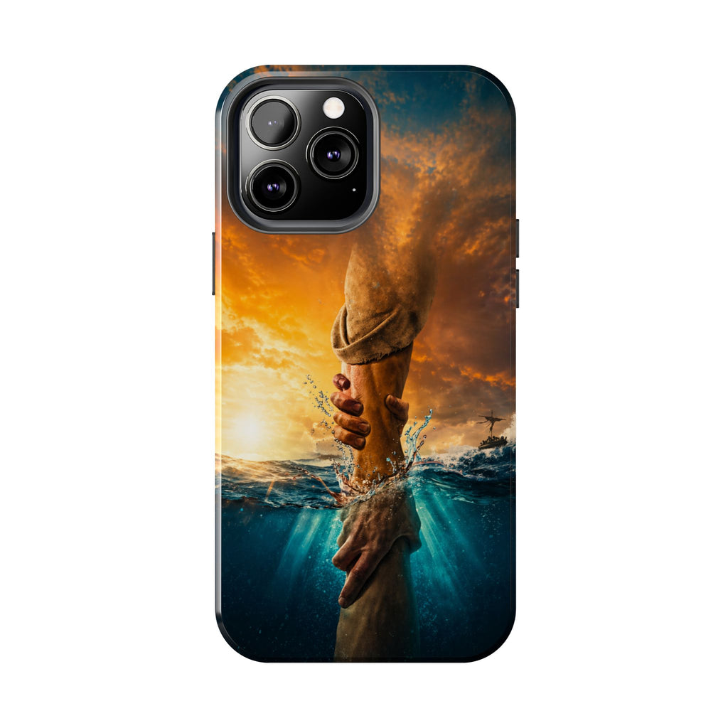 Phone Case — 'He Will Lift You' Inspirational Rescue Design