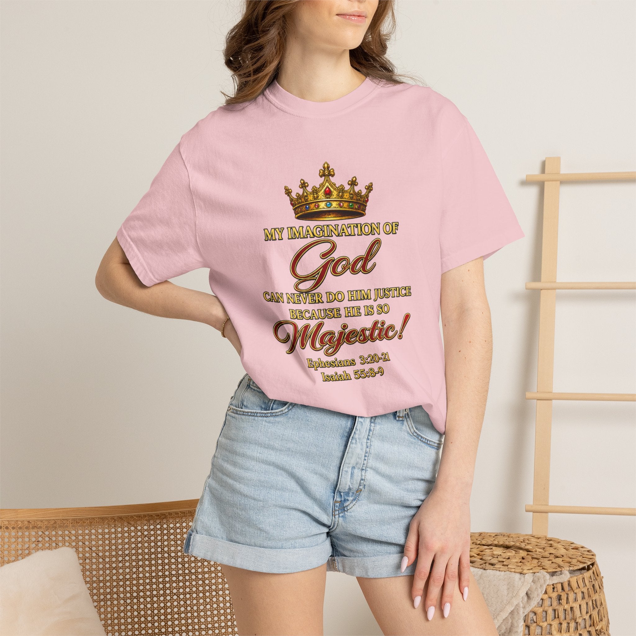 God Is Majestic T-Shirt – Christian Scripture Crown Tee