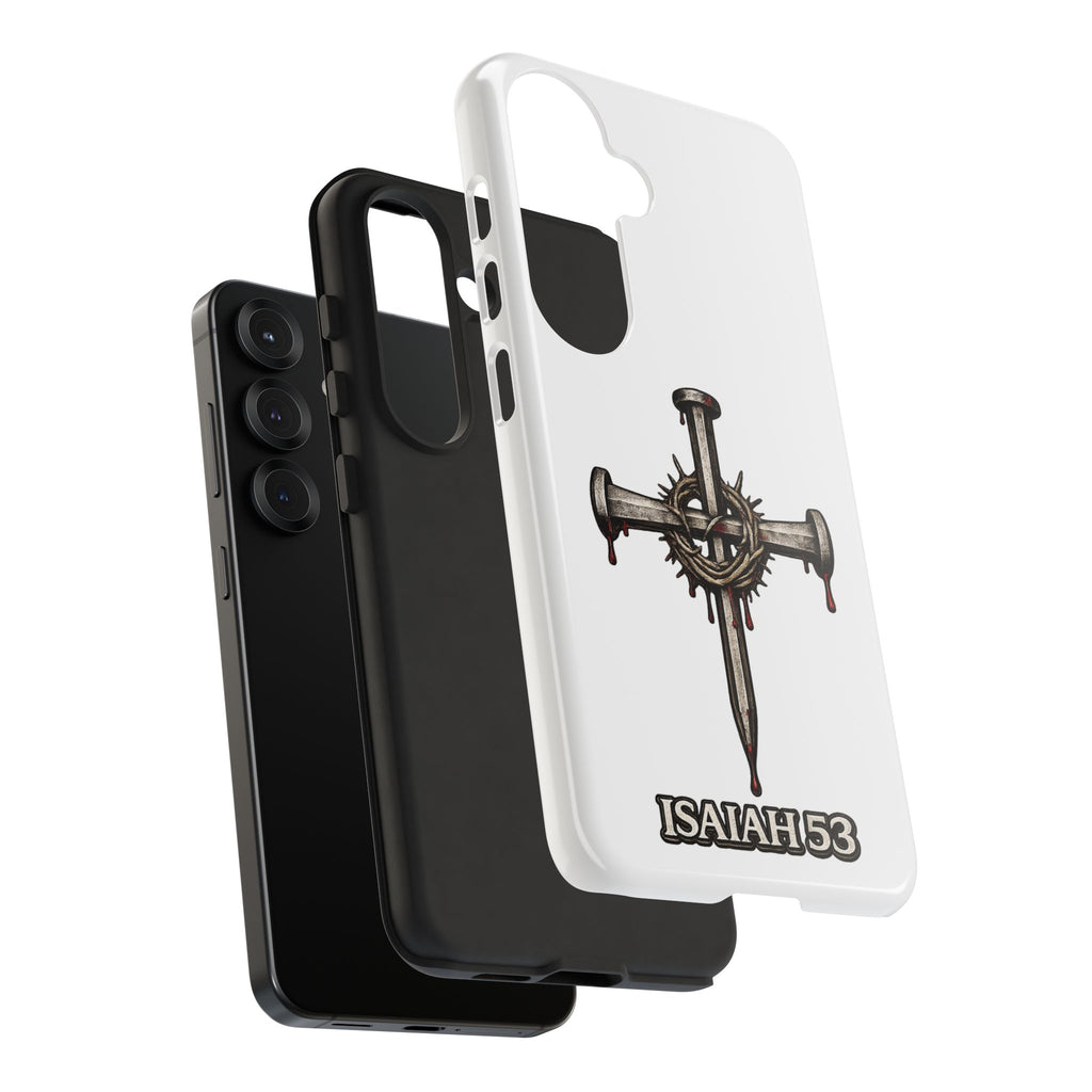 Isaiah 53 Cross Phone Case – Christian Faith Tough Phone Cover