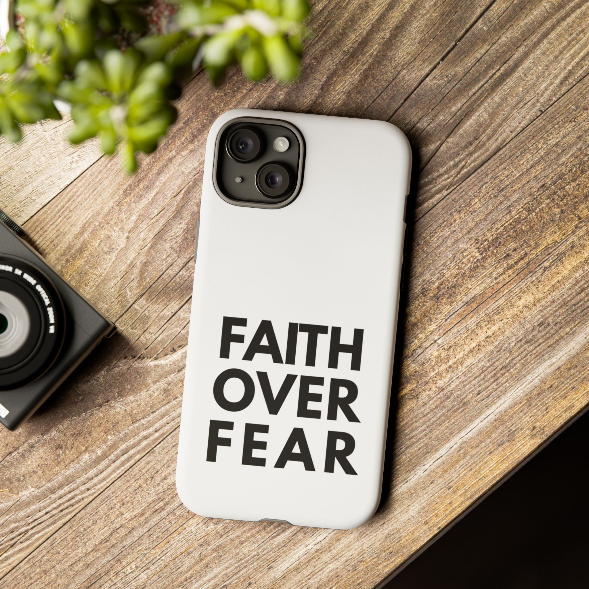 Faith Over Fear Phone Case — Inspirational Christian Protective Cover