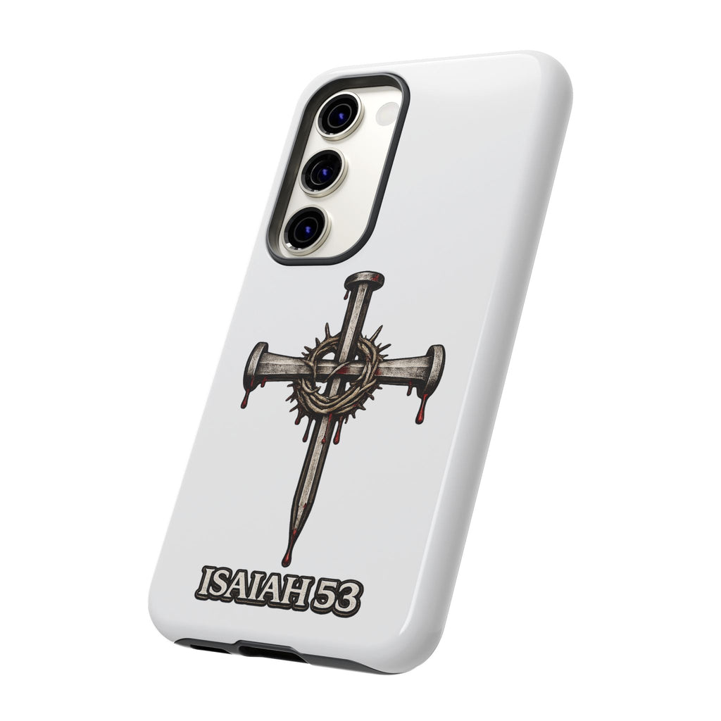 Isaiah 53 Cross Phone Case – Christian Faith Tough Phone Cover