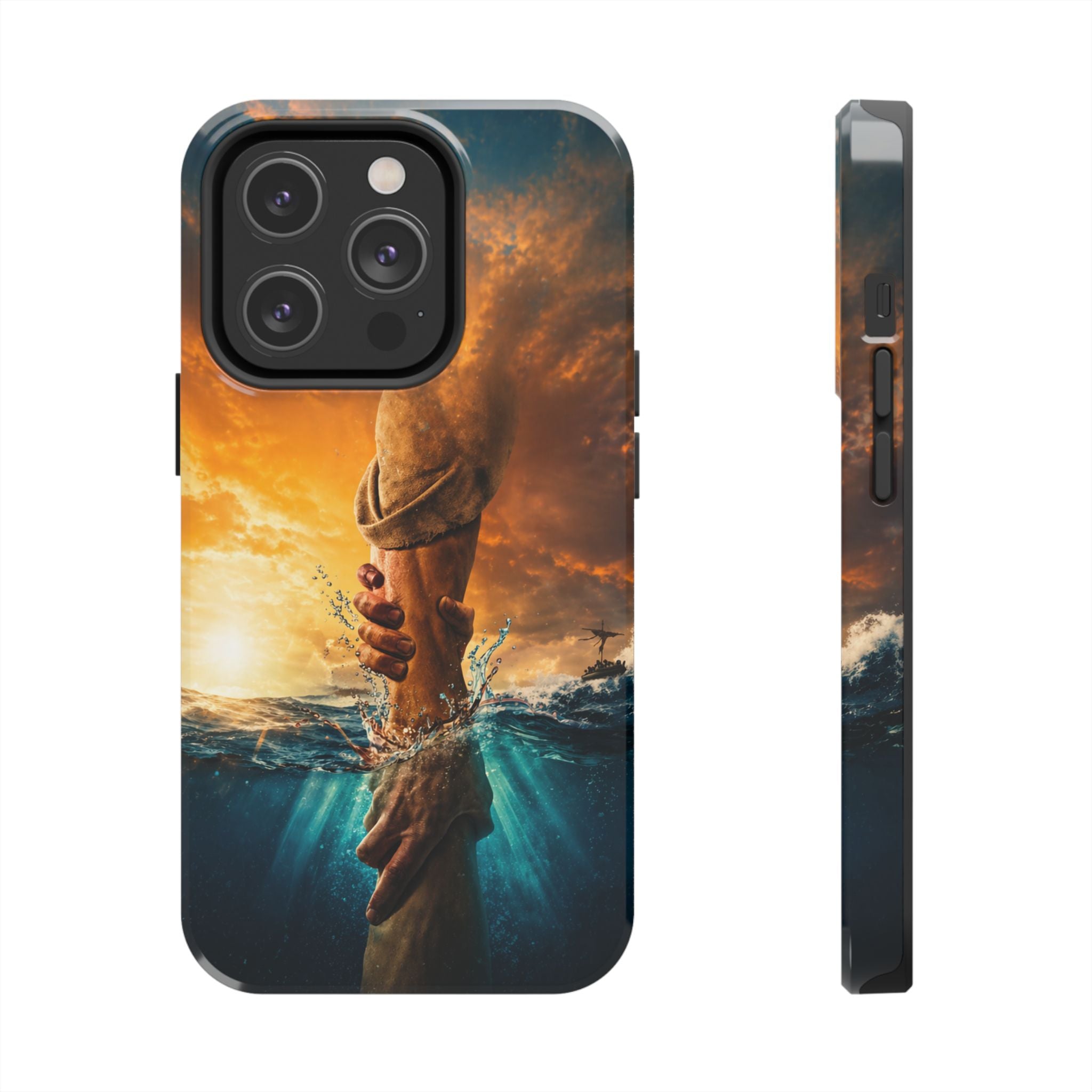 Phone Case — 'He Will Lift You' Inspirational Rescue Design