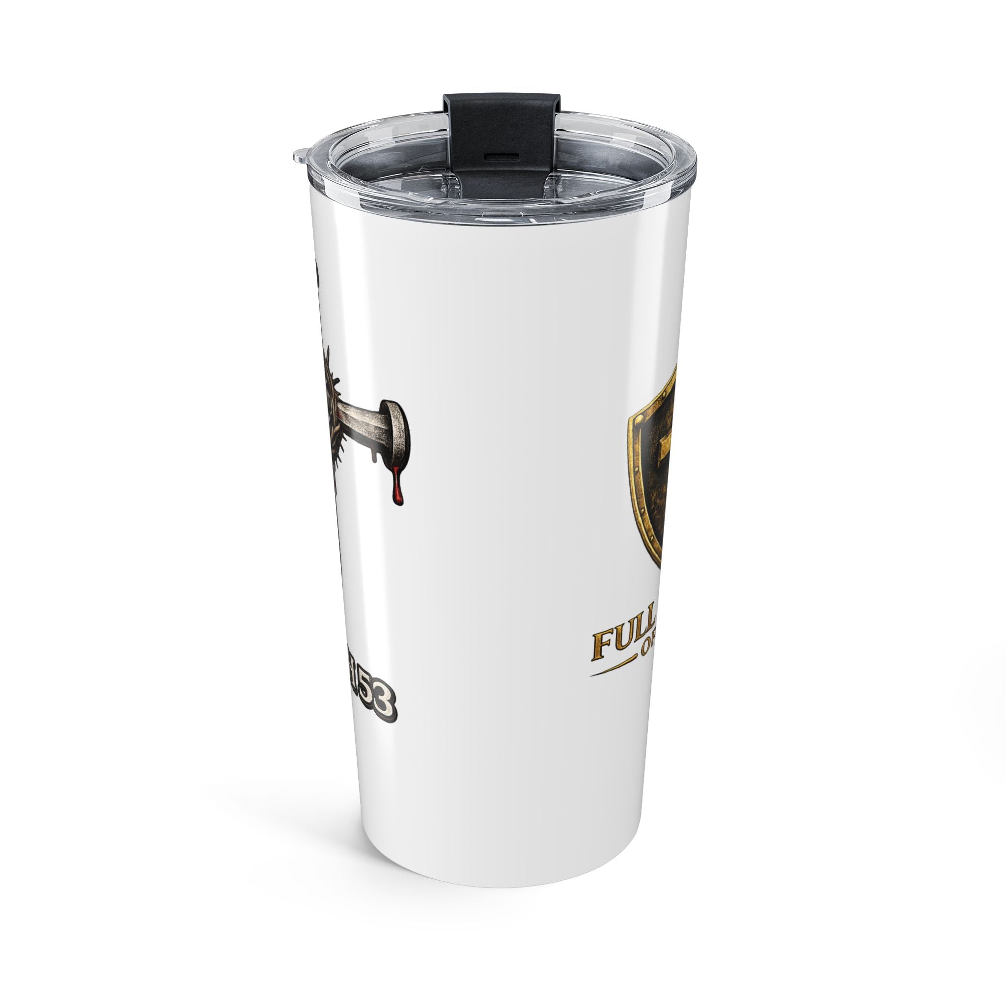 20oz Viking Shield Tumbler — Battle Axe & Shield Insulated Travel Cup