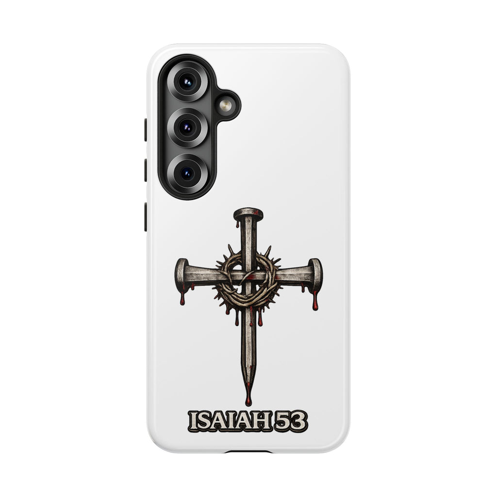 Isaiah 53 Cross Phone Case – Christian Faith Tough Phone Cover