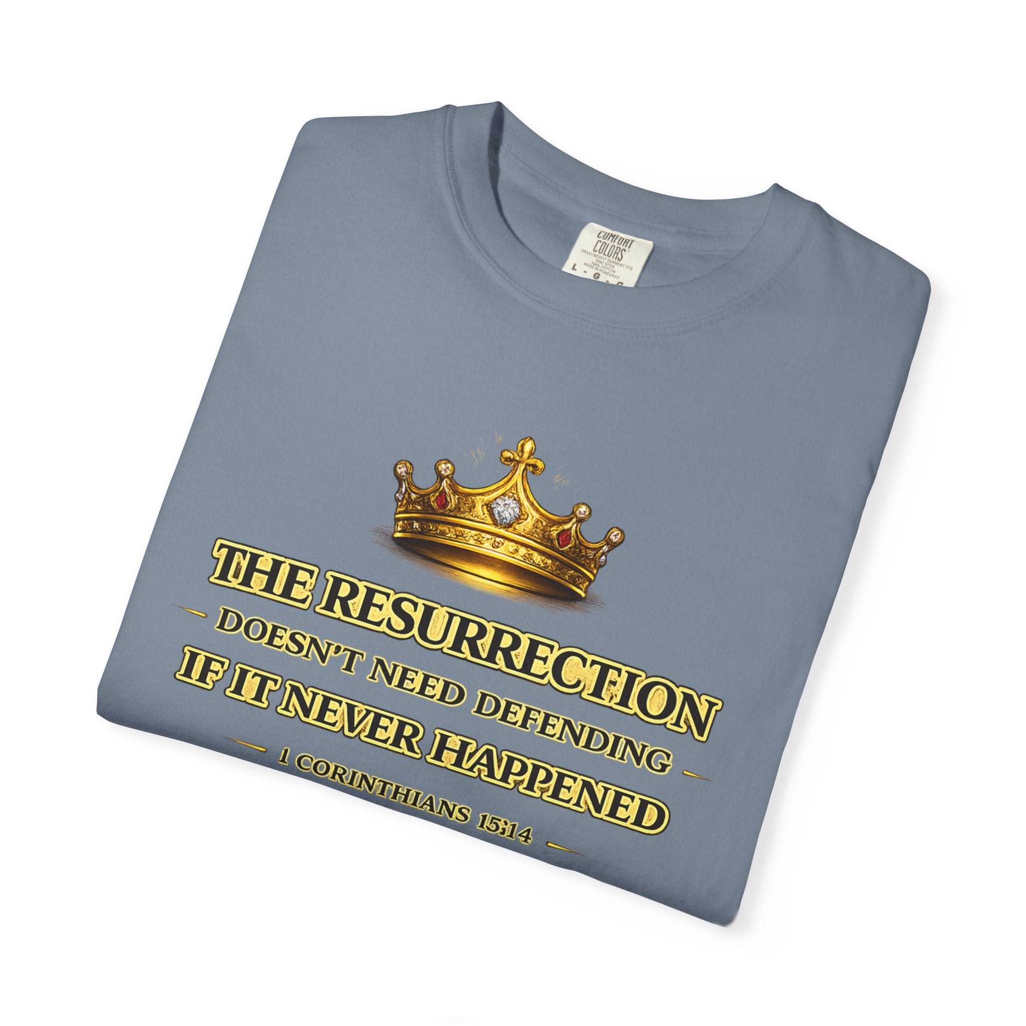 Resurrection Crown T-Shirt — Biblical 1 Corinthians Faith Tee