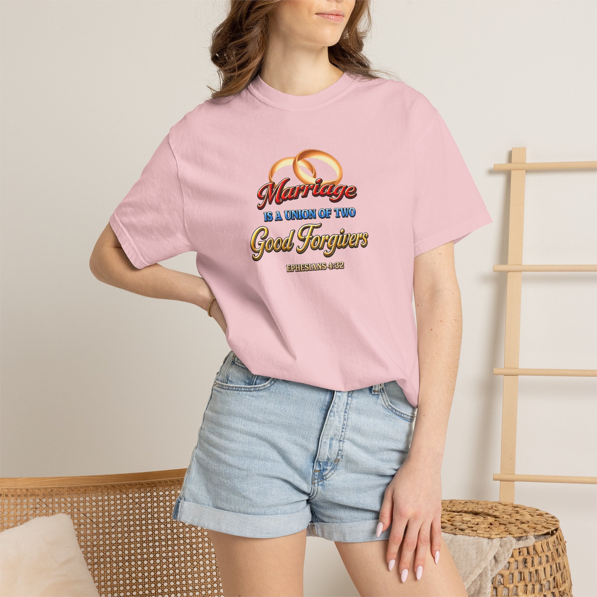 Marriage Is a Work of Two Good Forgivers Wedding Rings T-Shirt