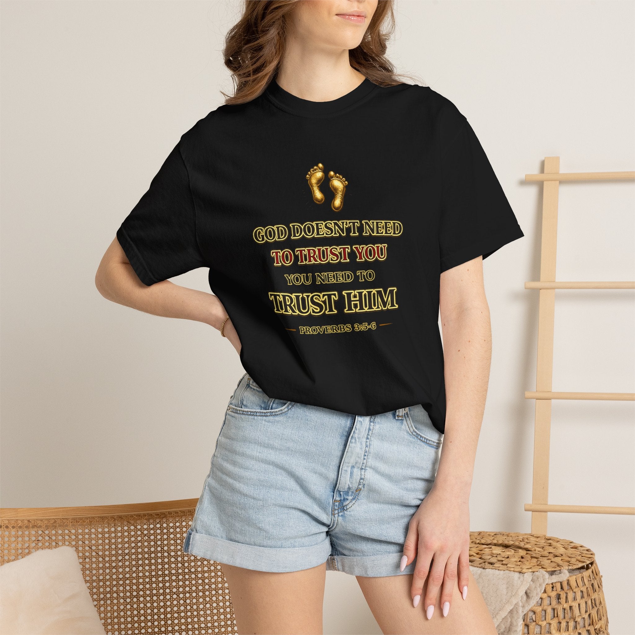 Faith T-Shirt — "Trust Him" Proverbs 3:5 Christian Graphic Tee