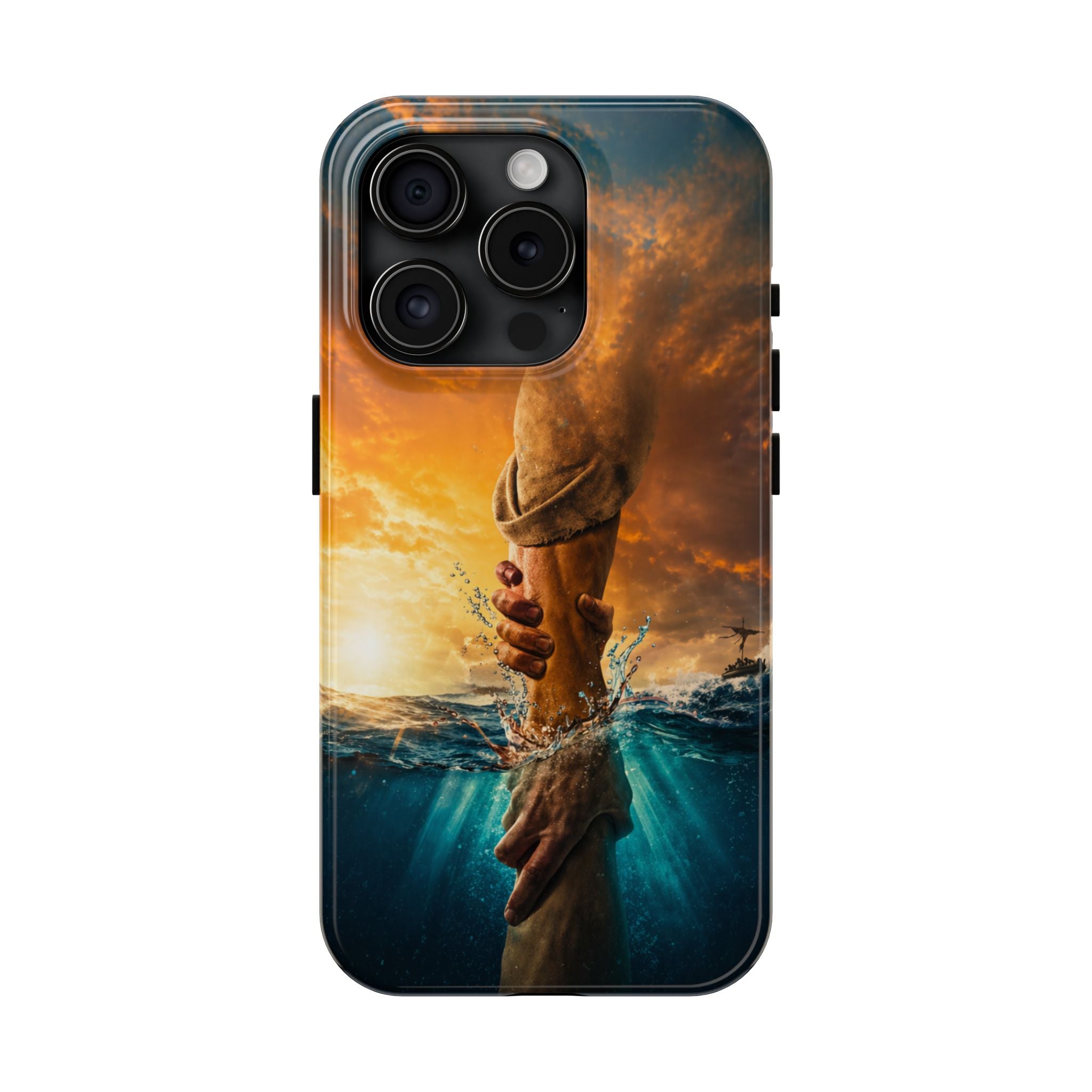 Phone Case — 'He Will Lift You' Inspirational Rescue Design