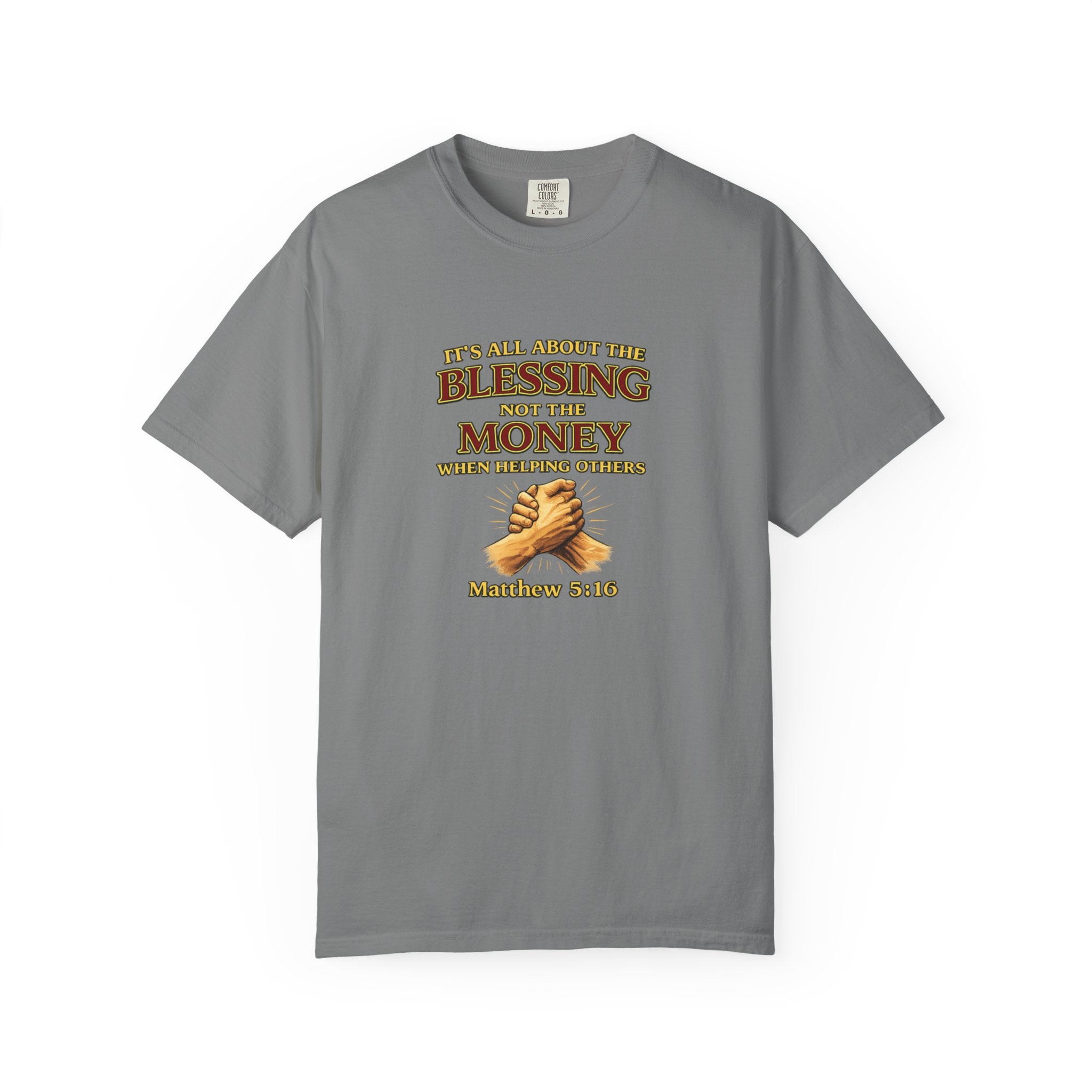Blessing Not Money T-Shirt — Matthew 6:19 Christian Prayer Tee