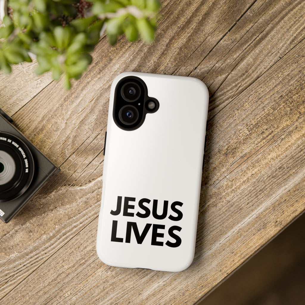 Jesus Lives Phone Case — Christian Faith Protective Phone Cover