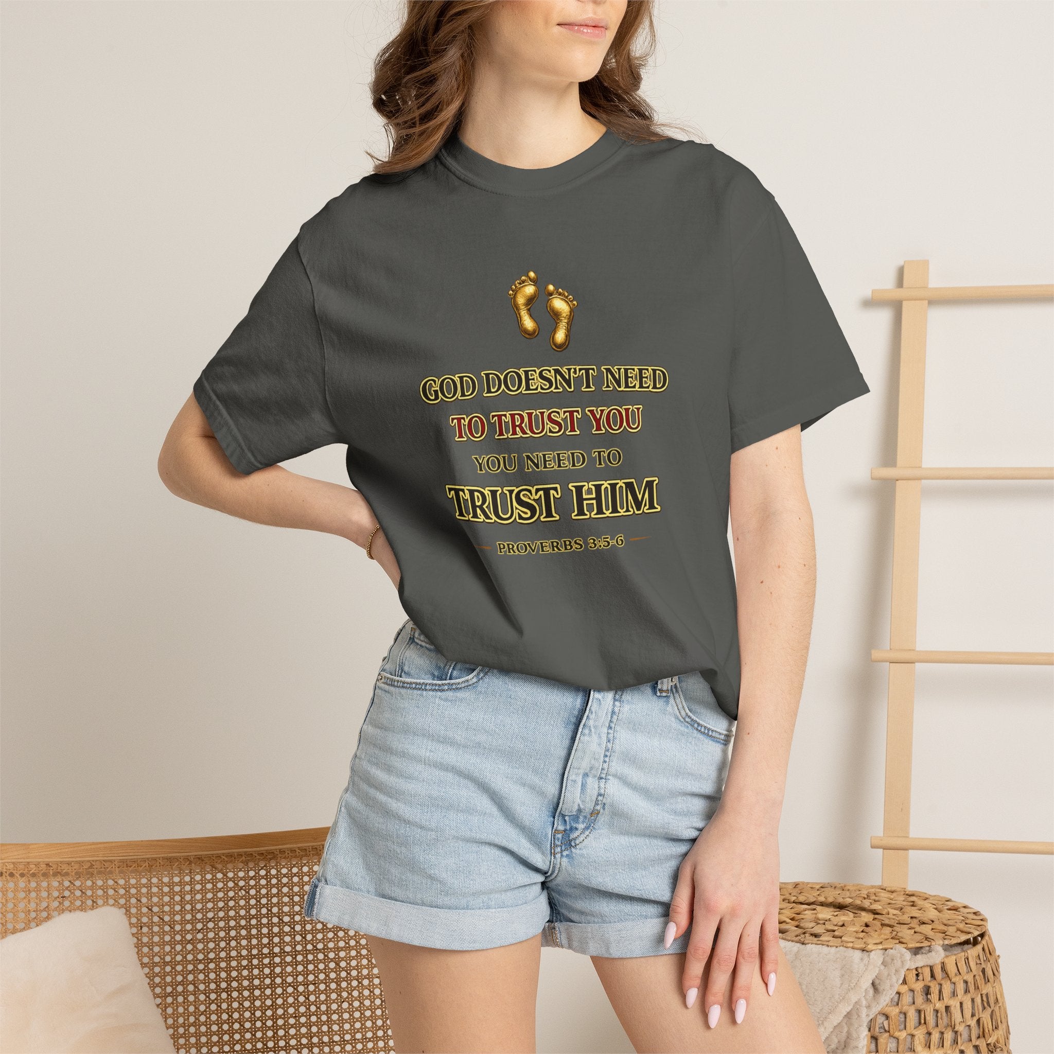 Faith T-Shirt — "Trust Him" Proverbs 3:5 Christian Graphic Tee