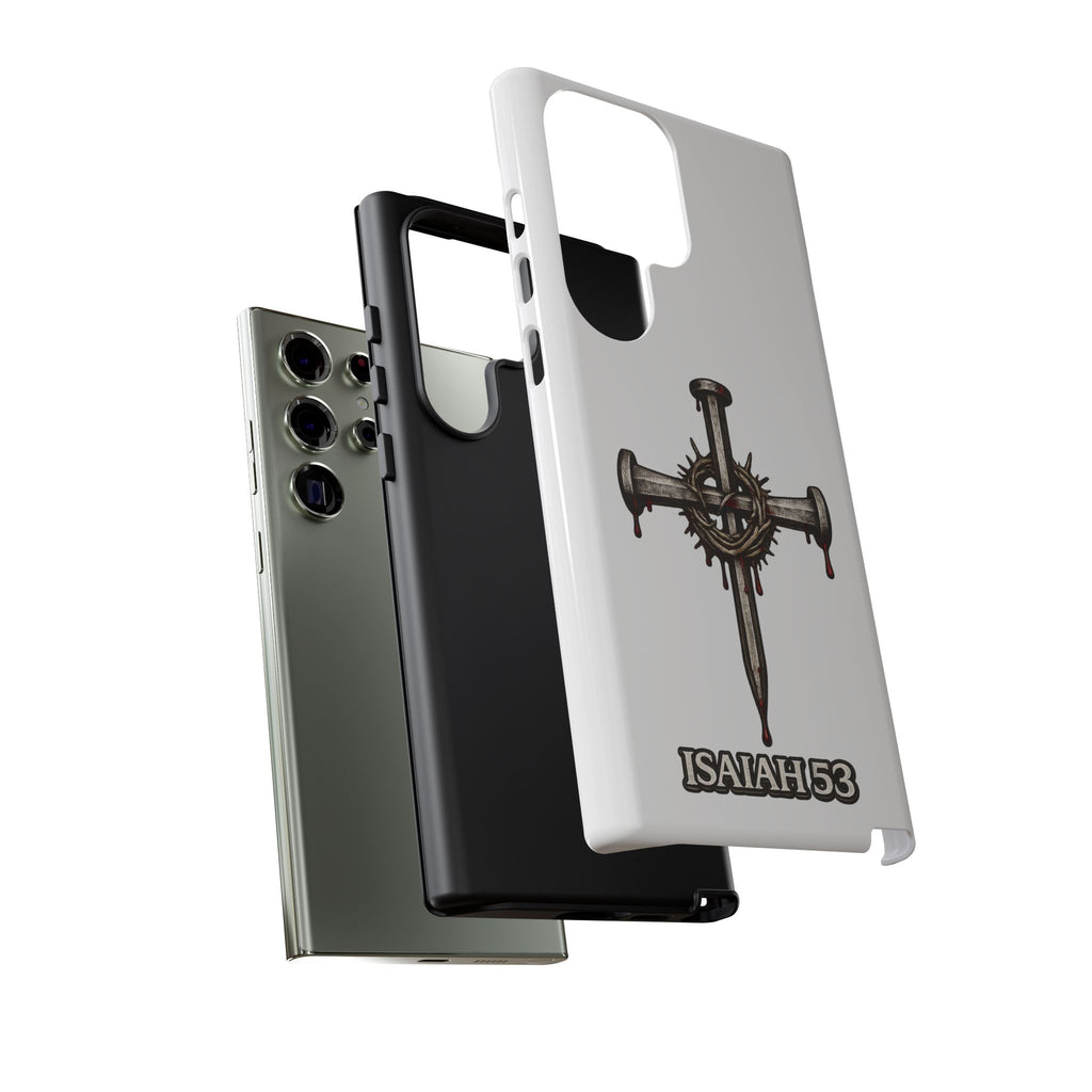 Isaiah 53 Cross Phone Case – Christian Faith Tough Phone Cover