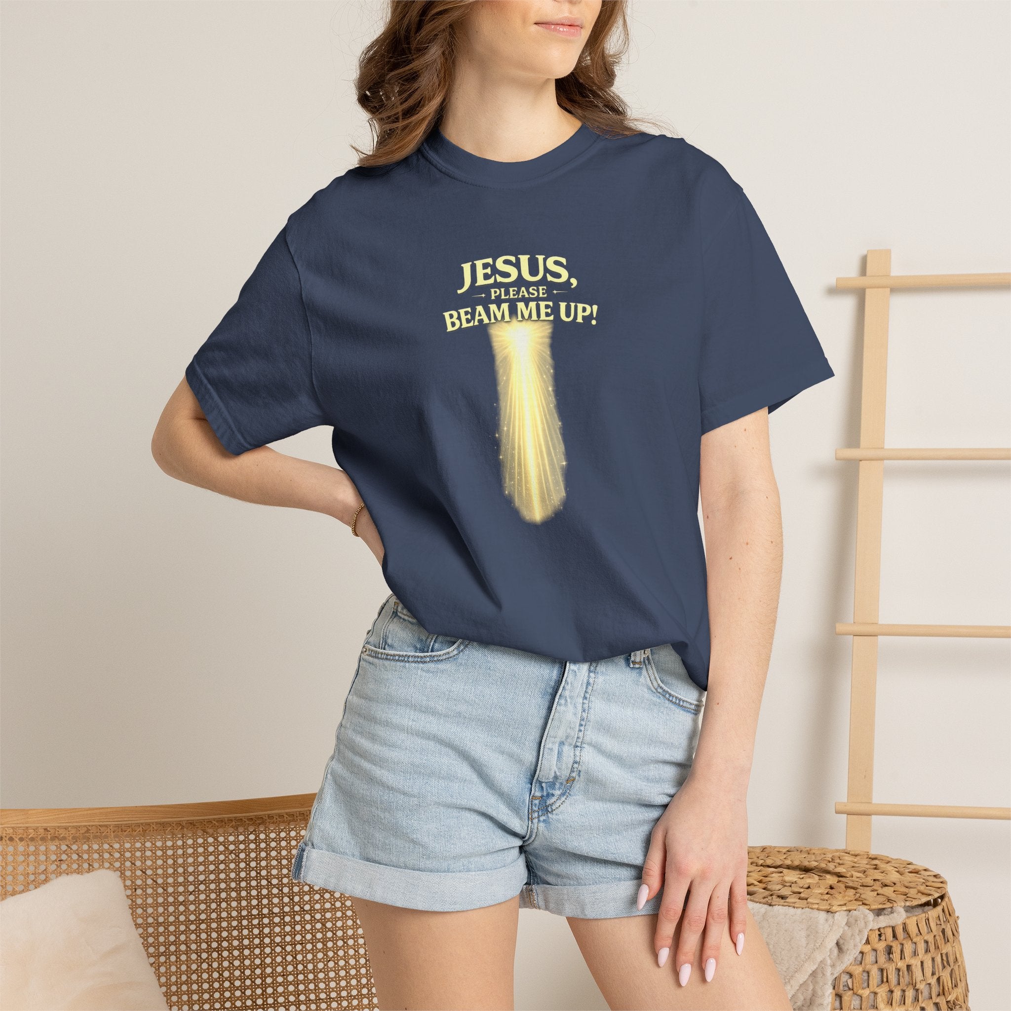 Jesus Please Beam Me Up T-Shirt — Christian Faith Graphic Tee