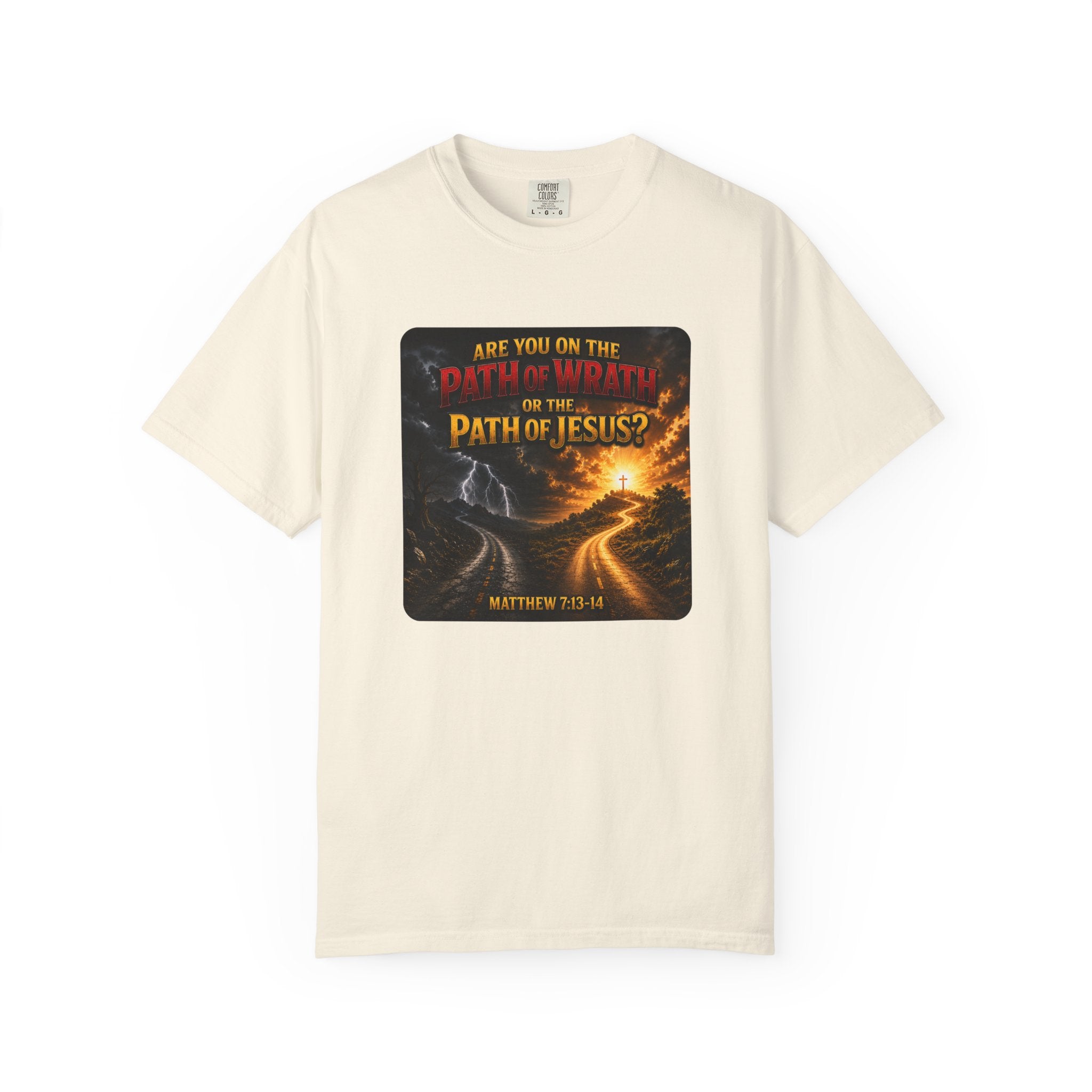 Christian Faith T-Shirt — "Path of Jesus" Matthew 7:13-14 Inspirational Tee