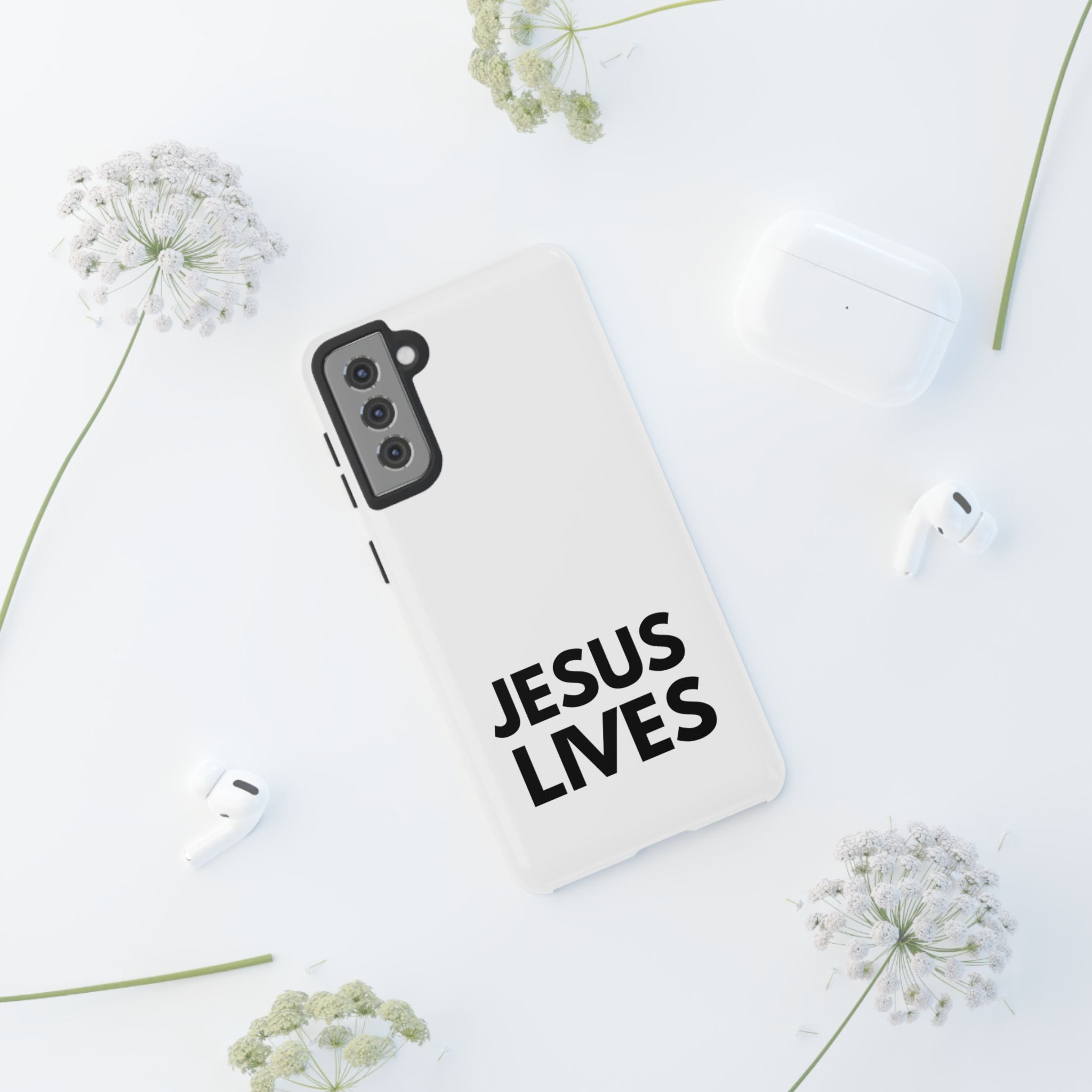 Jesus Lives Phone Case — Christian Faith Protective Phone Cover