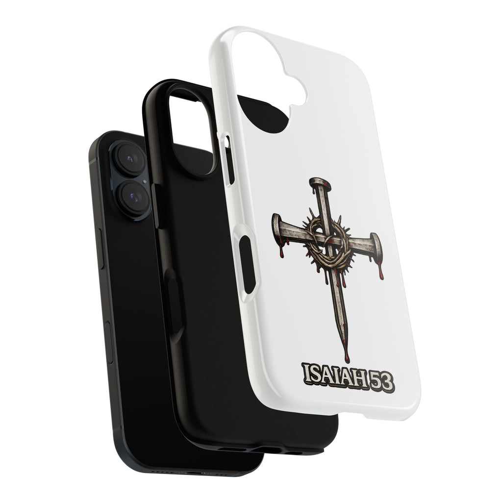 Isaiah 53 Cross Phone Case – Christian Faith Tough Phone Cover