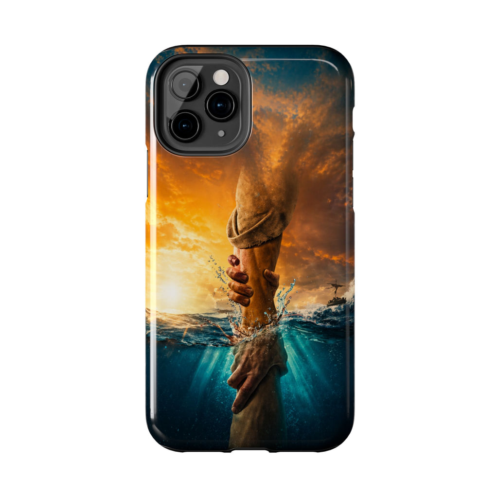 Phone Case — 'He Will Lift You' Inspirational Rescue Design