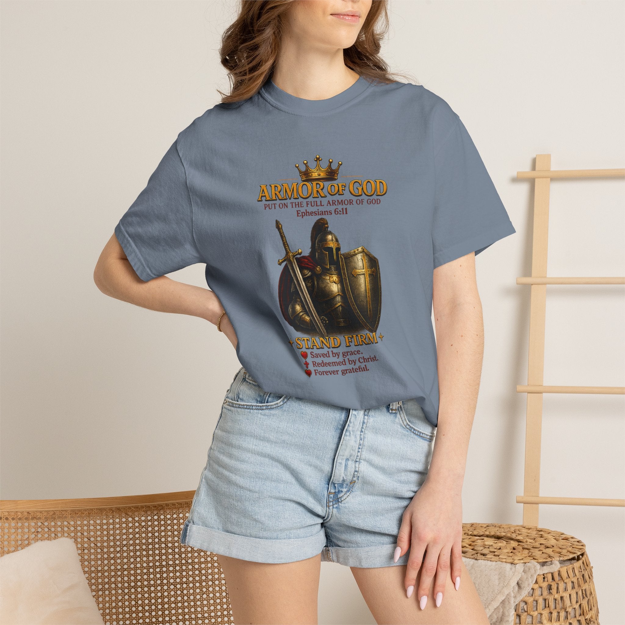 Armor of God T-Shirt — Christian Faith Warrior Faith-Based Tee