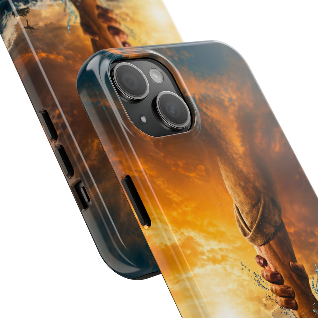 Phone Case — 'He Will Lift You' Inspirational Rescue Design