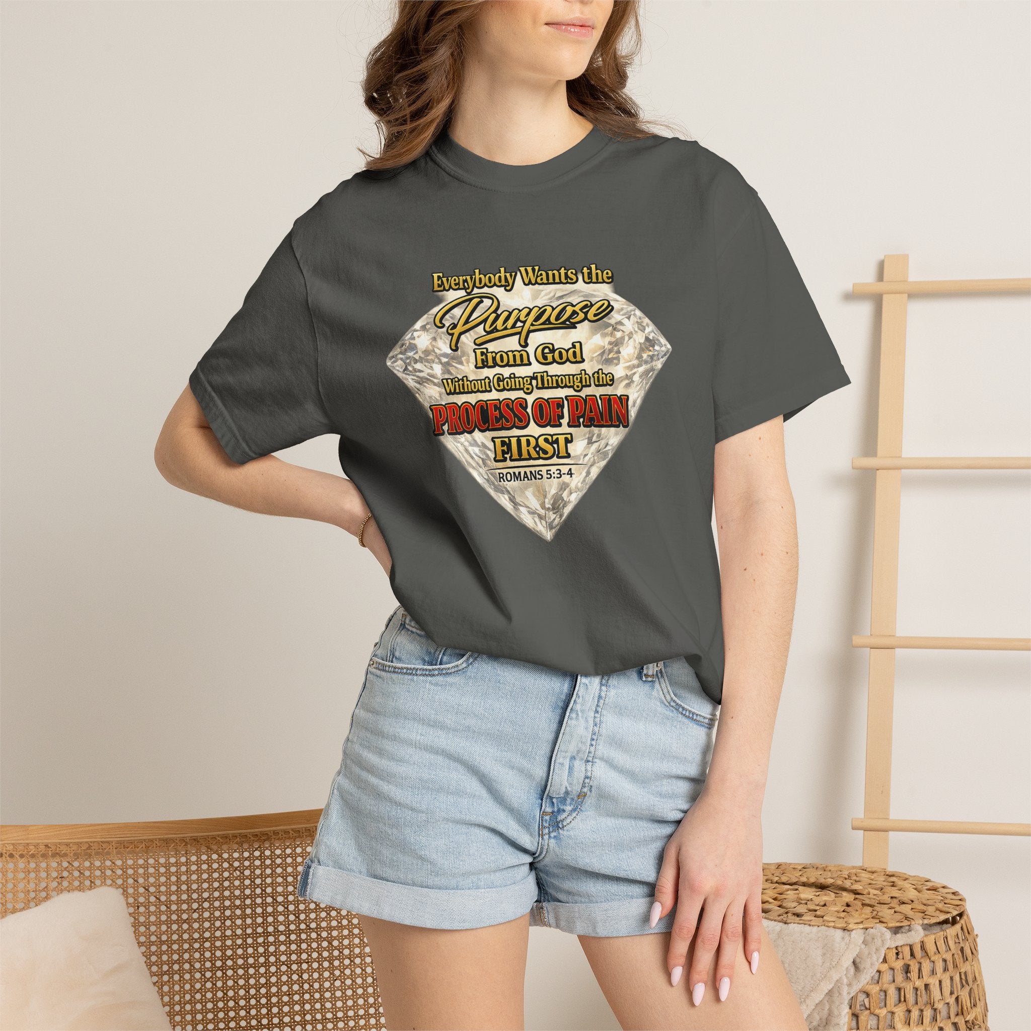 Faith Diamond T-Shirt — "Purpose From God" Inspirational Christian Tee