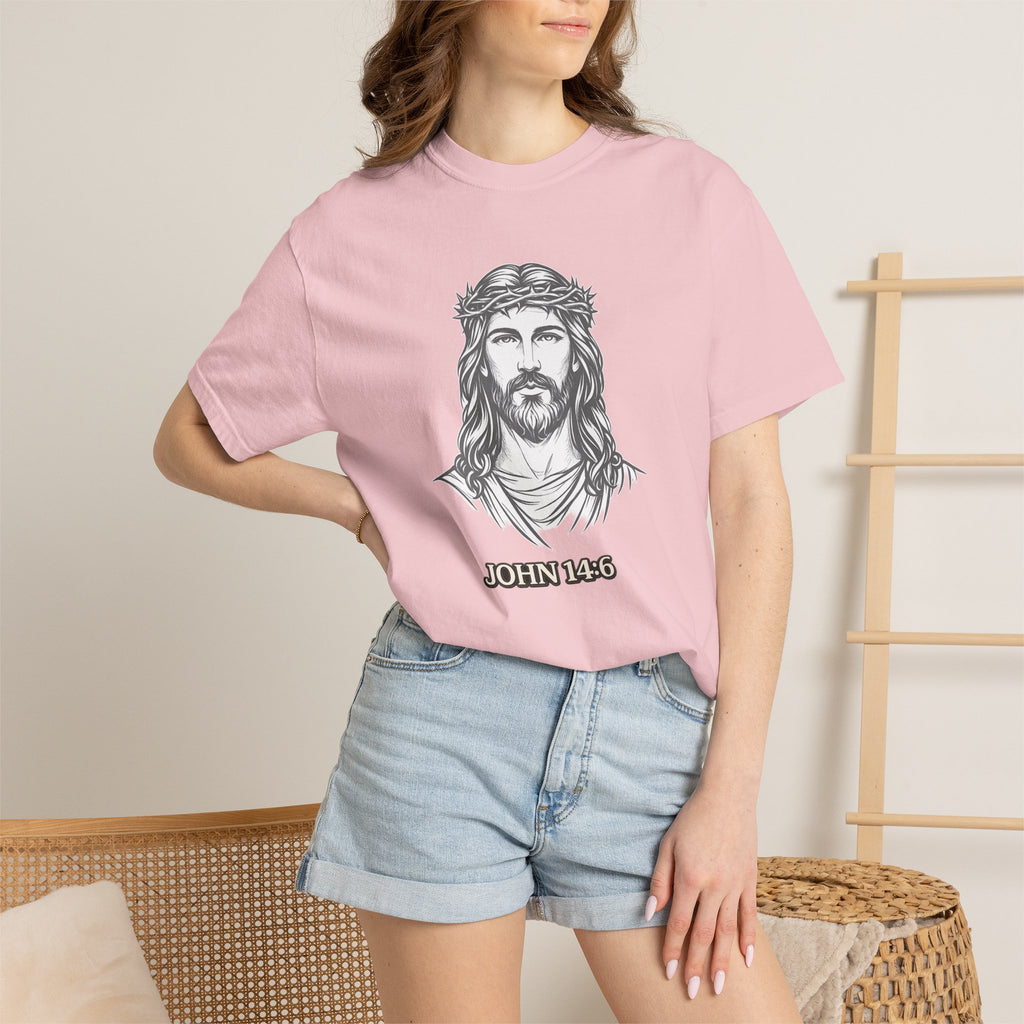 Jesus Portrait T-Shirt — John 14:6 Faith Tee