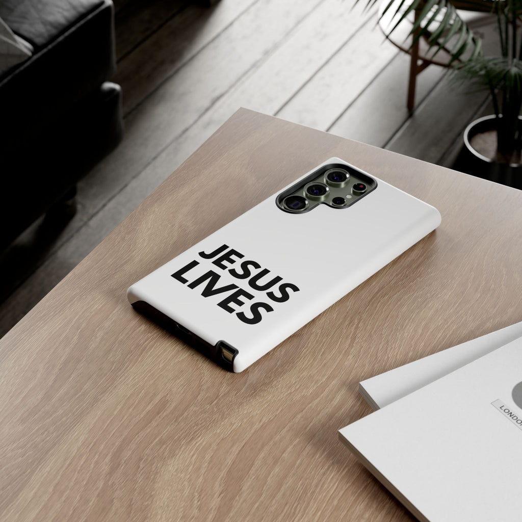 Jesus Lives Phone Case — Christian Faith Protective Phone Cover