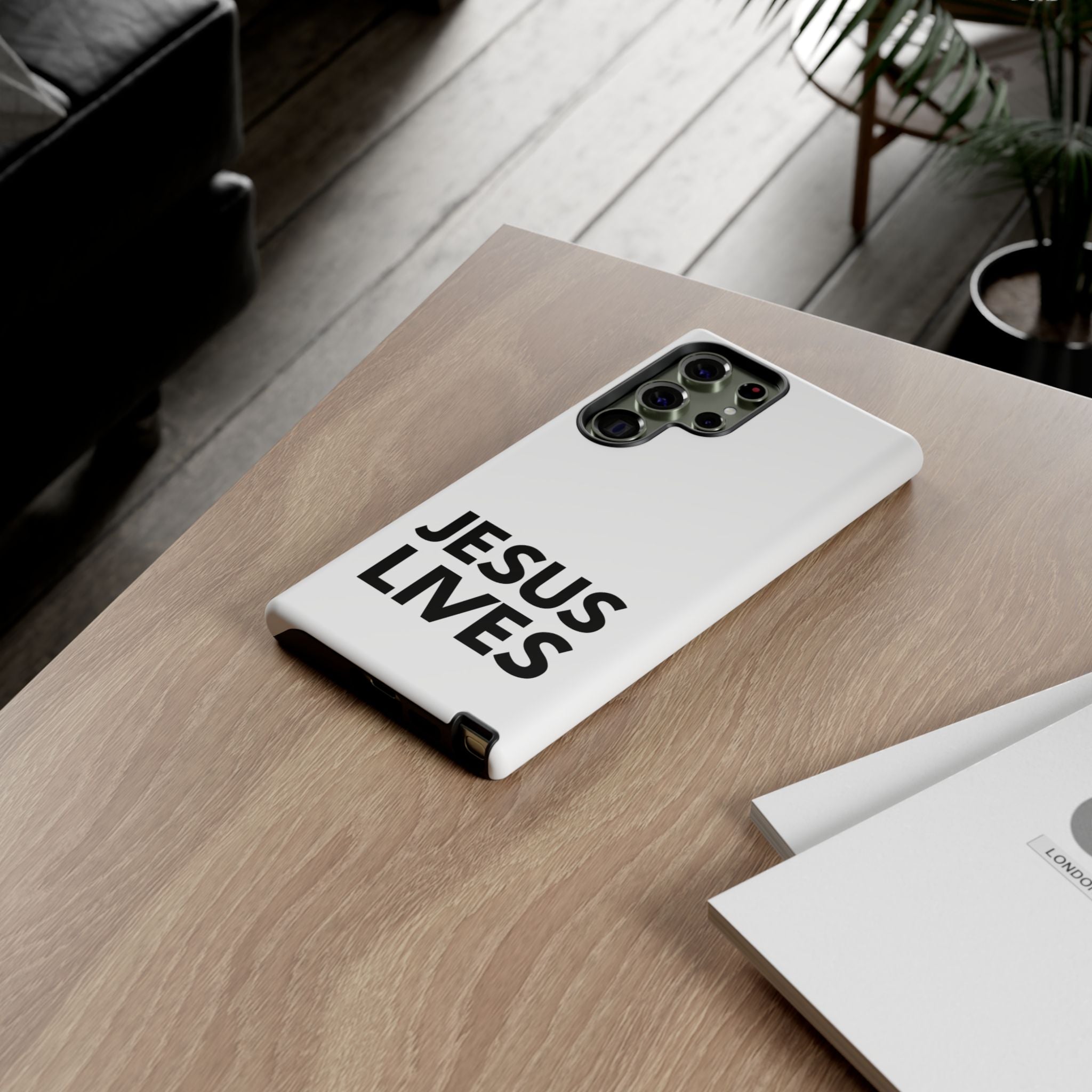 Jesus Lives Phone Case — Christian Faith Protective Phone Cover