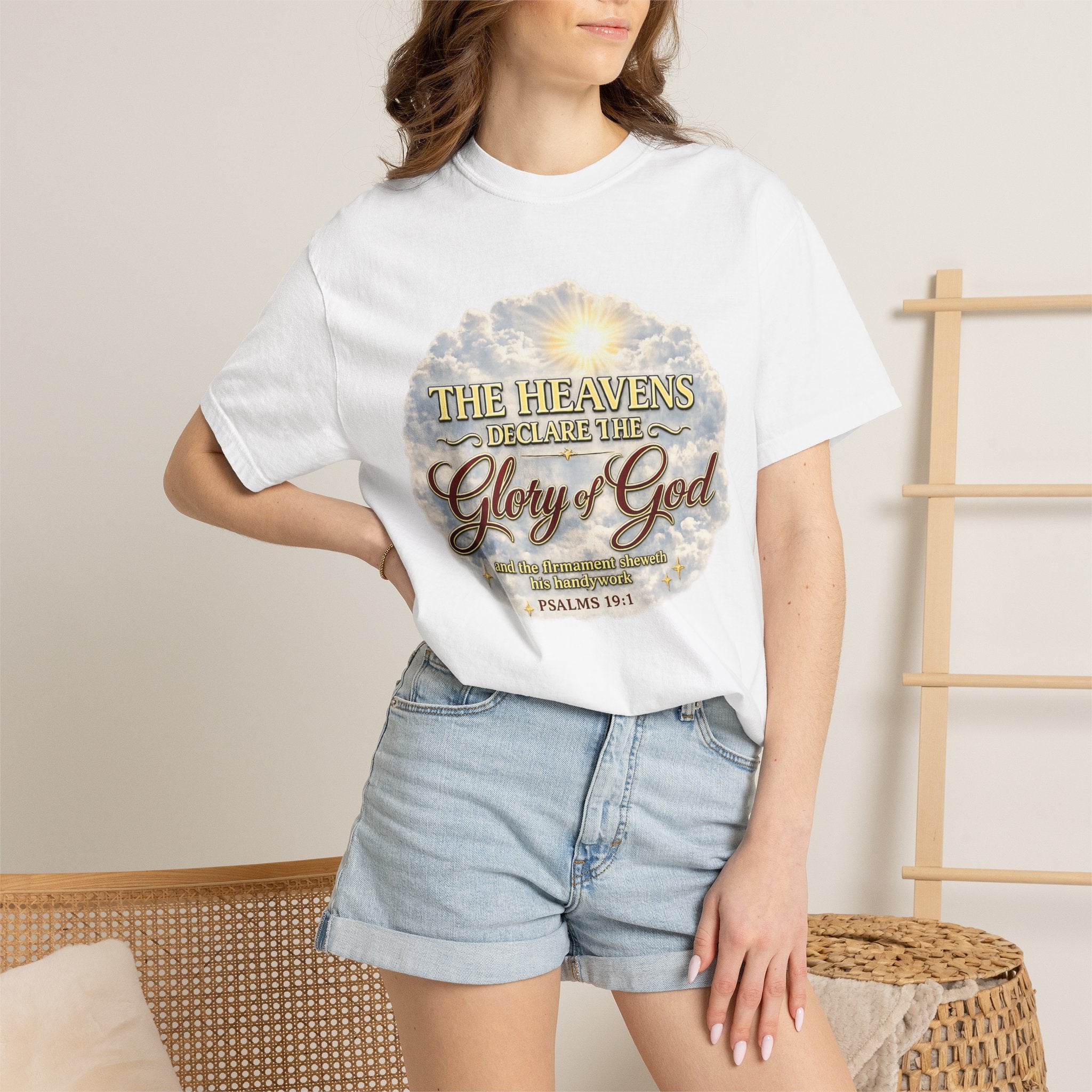 Glory of God T-Shirt — Psalm 19:1 Inspirational Christian Tee