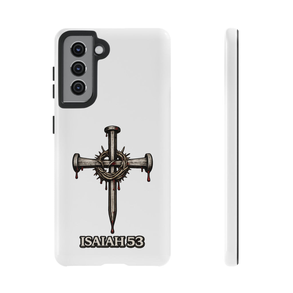 Isaiah 53 Cross Phone Case – Christian Faith Tough Phone Cover