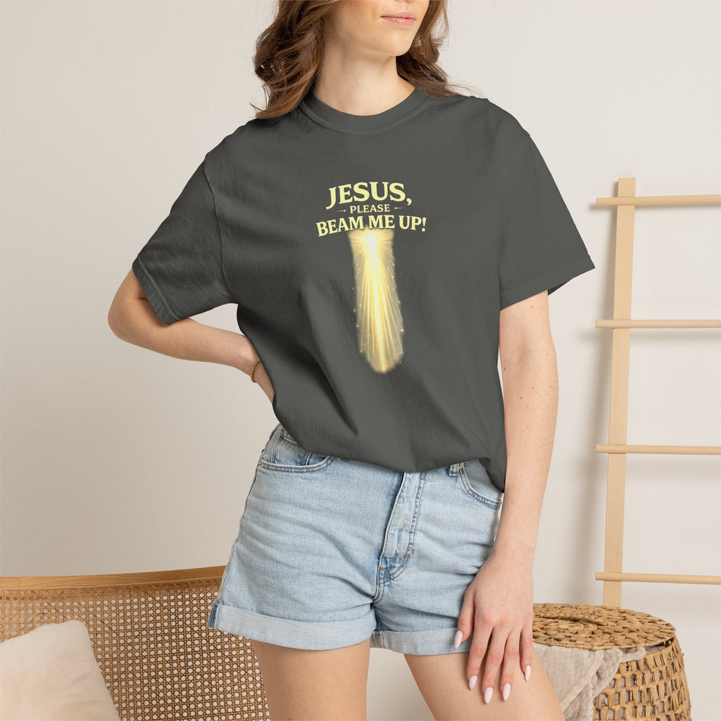 Jesus Please Beam Me Up T-Shirt — Christian Faith Graphic Tee