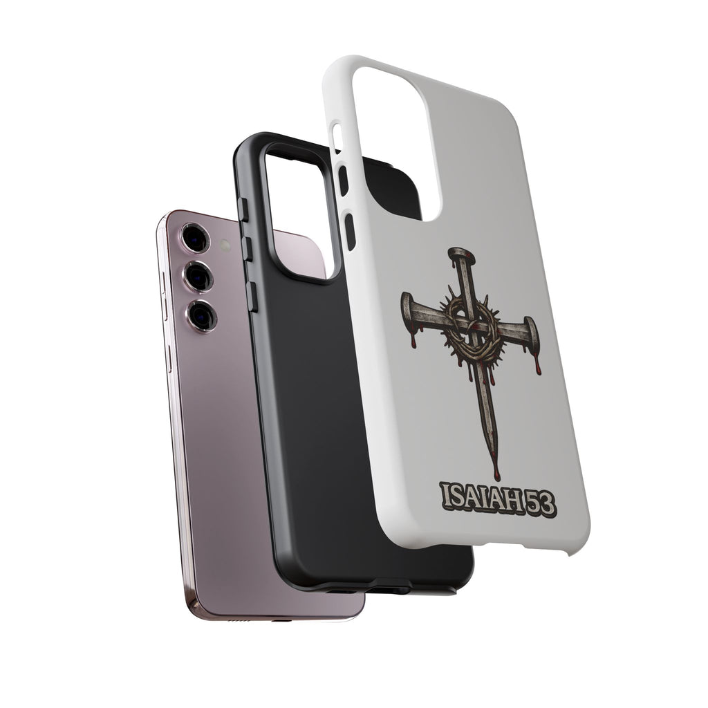 Isaiah 53 Cross Phone Case – Christian Faith Tough Phone Cover