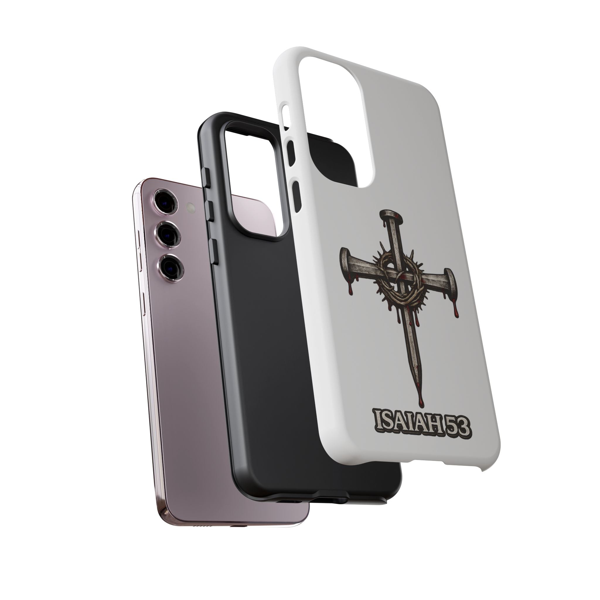 Isaiah 53 Cross Phone Case – Christian Faith Tough Phone Cover