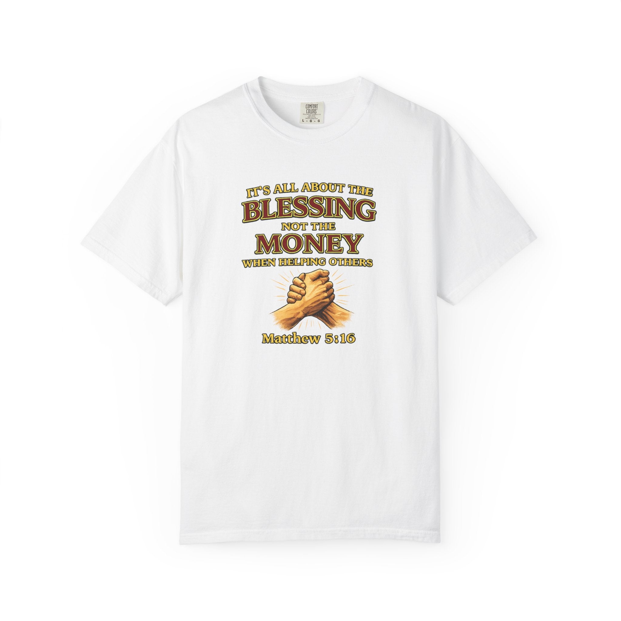 Blessing Not Money T-Shirt — Matthew 6:19 Christian Prayer Tee
