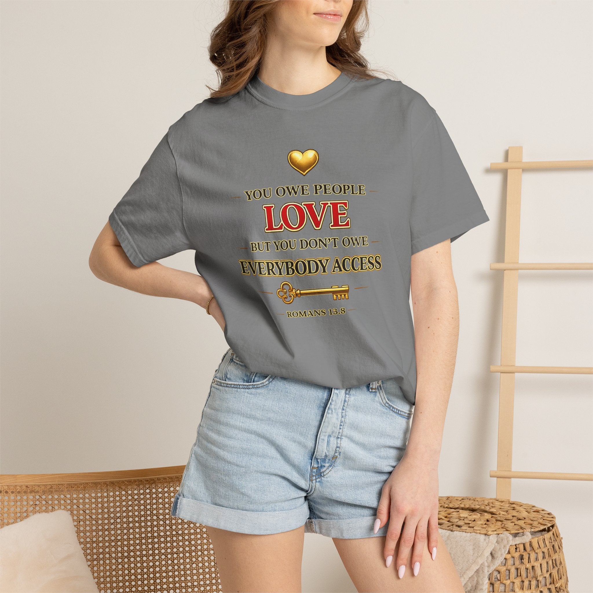 Romans 13:8 "You Owe People Love" T-Shirt — Christian Faith Graphic Tee