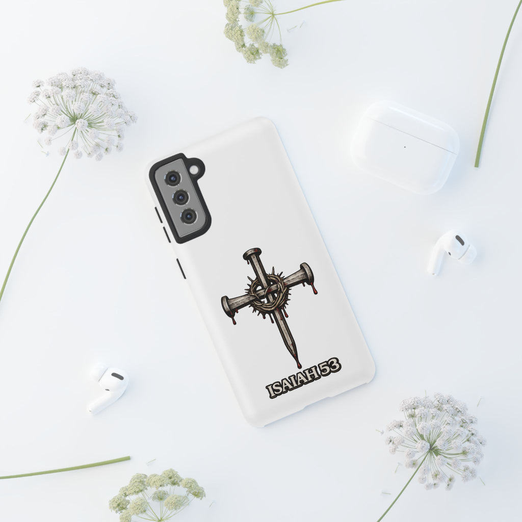 Isaiah 53 Cross Phone Case – Christian Faith Tough Phone Cover