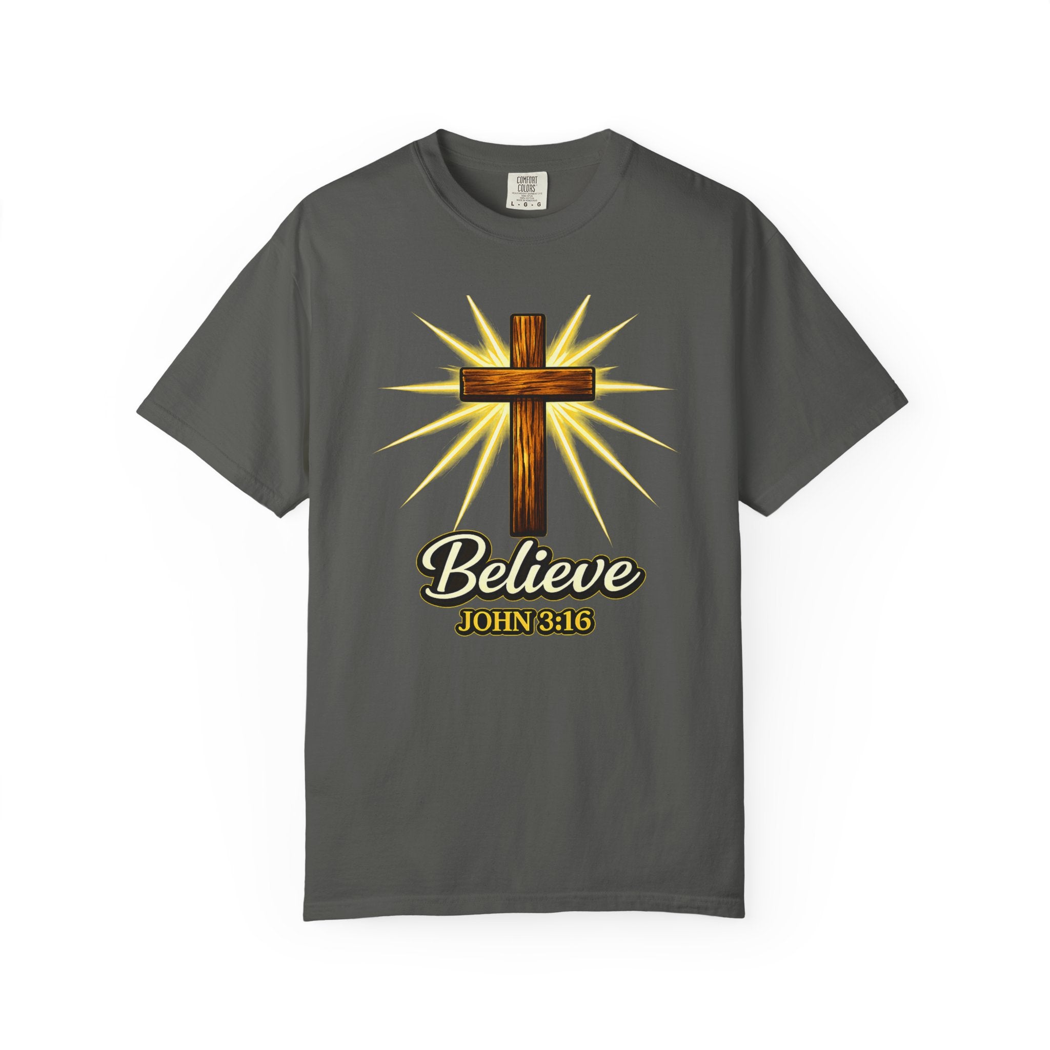 Believe John 3:16 Cross T‑Shirt