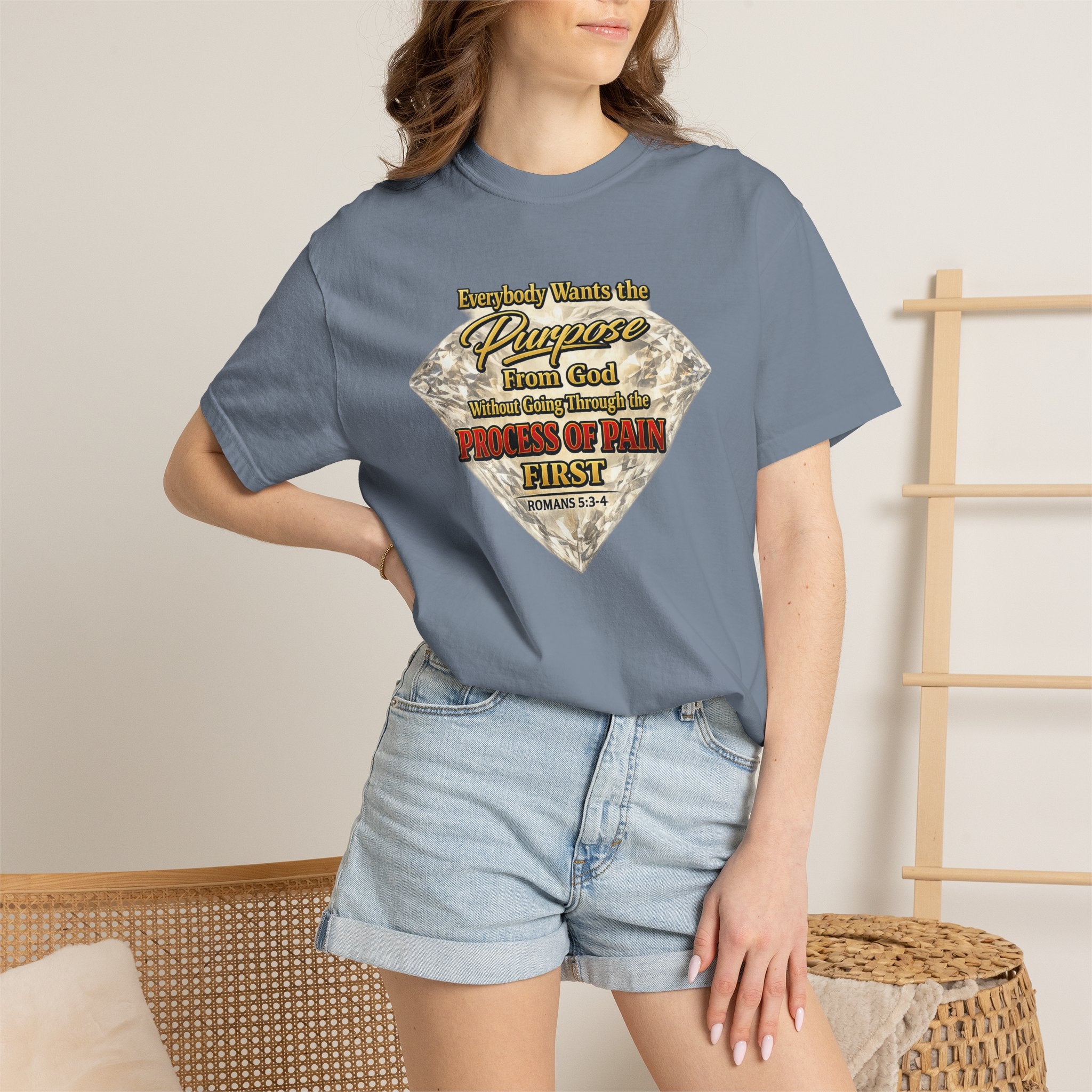 Faith Diamond T-Shirt — "Purpose From God" Inspirational Christian Tee
