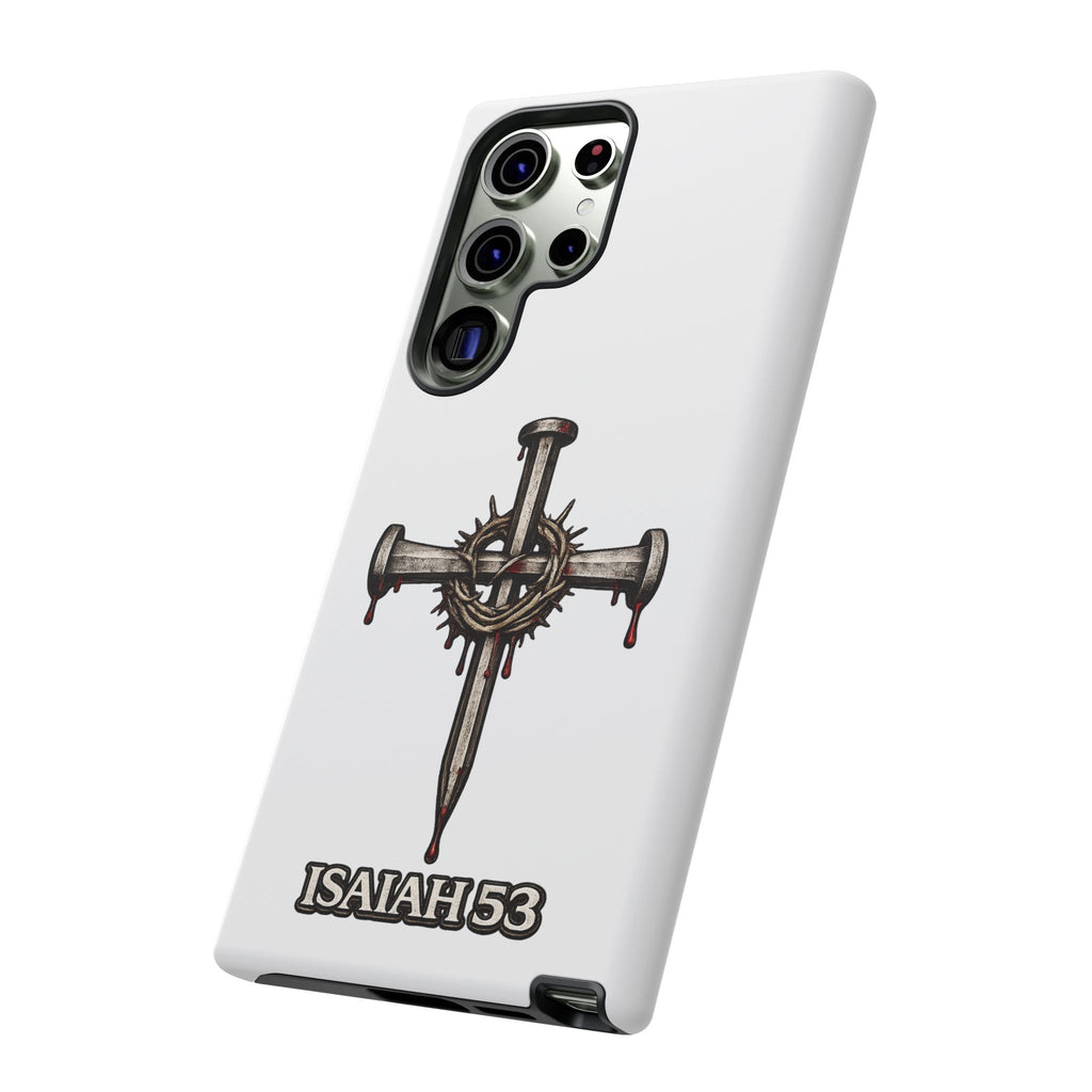 Isaiah 53 Cross Phone Case – Christian Faith Tough Phone Cover