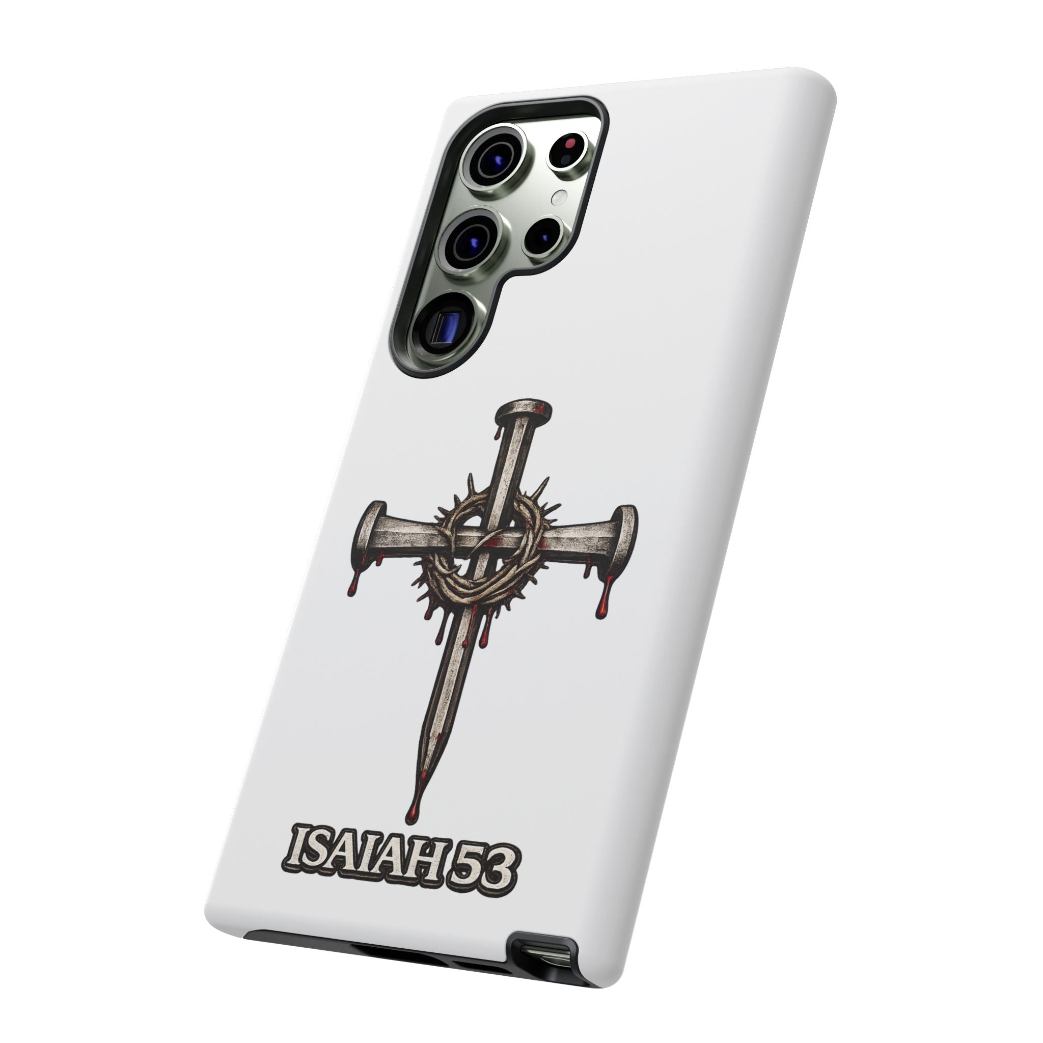 Isaiah 53 Cross Phone Case – Christian Faith Tough Phone Cover