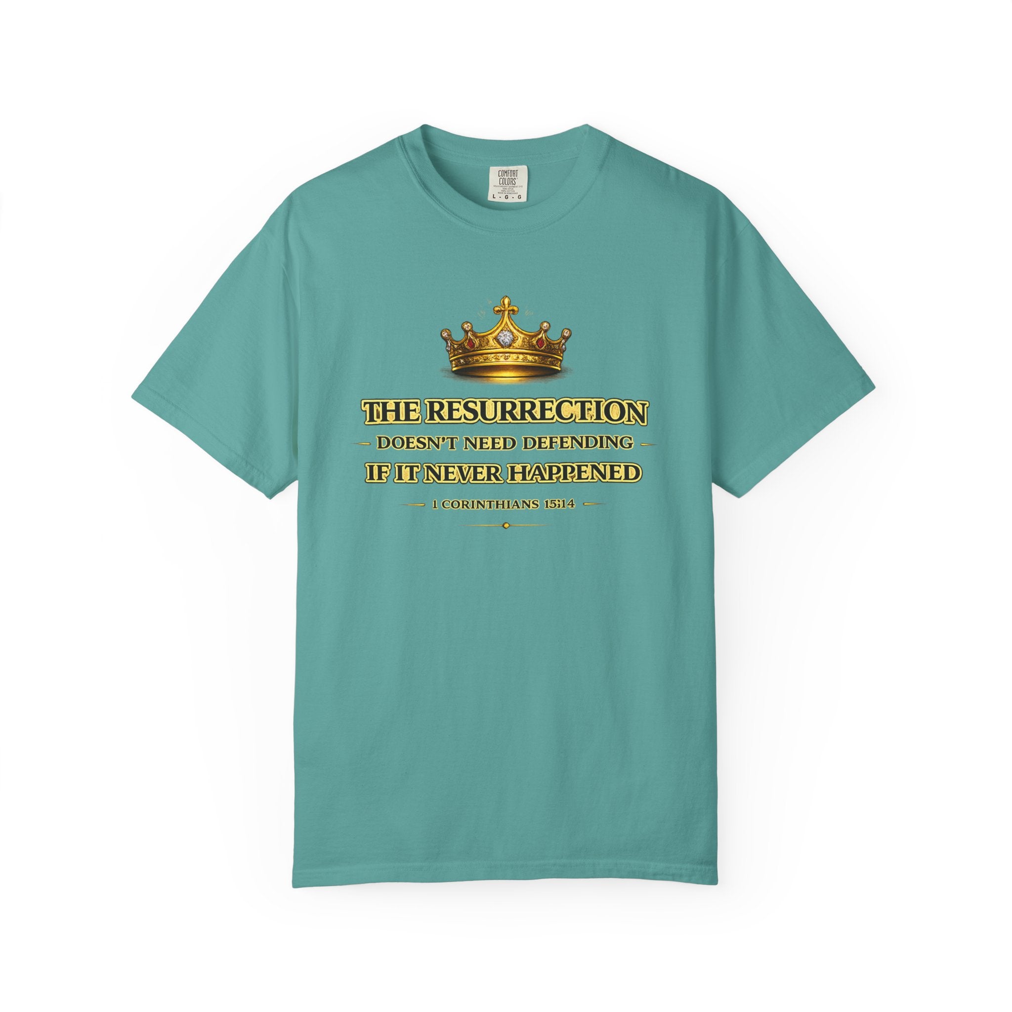 Resurrection Crown T-Shirt — Biblical 1 Corinthians Faith Tee