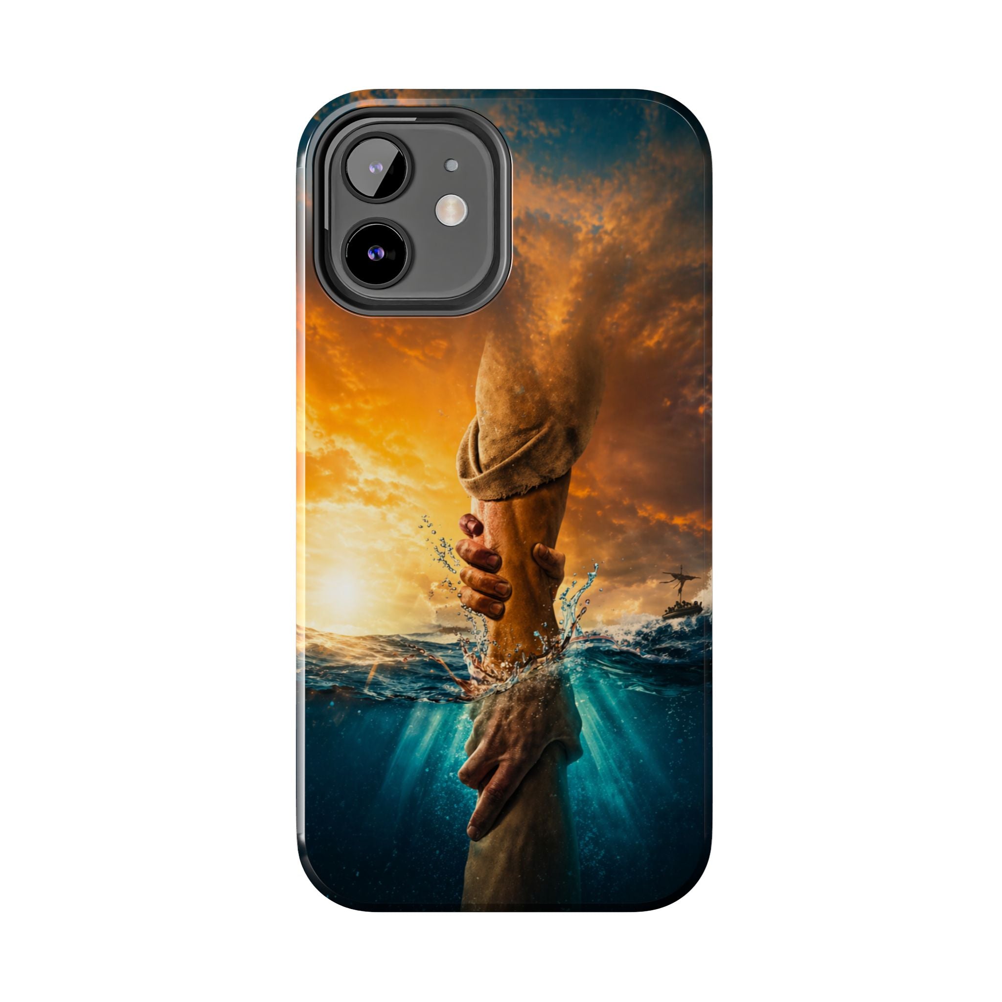 Phone Case — 'He Will Lift You' Inspirational Rescue Design