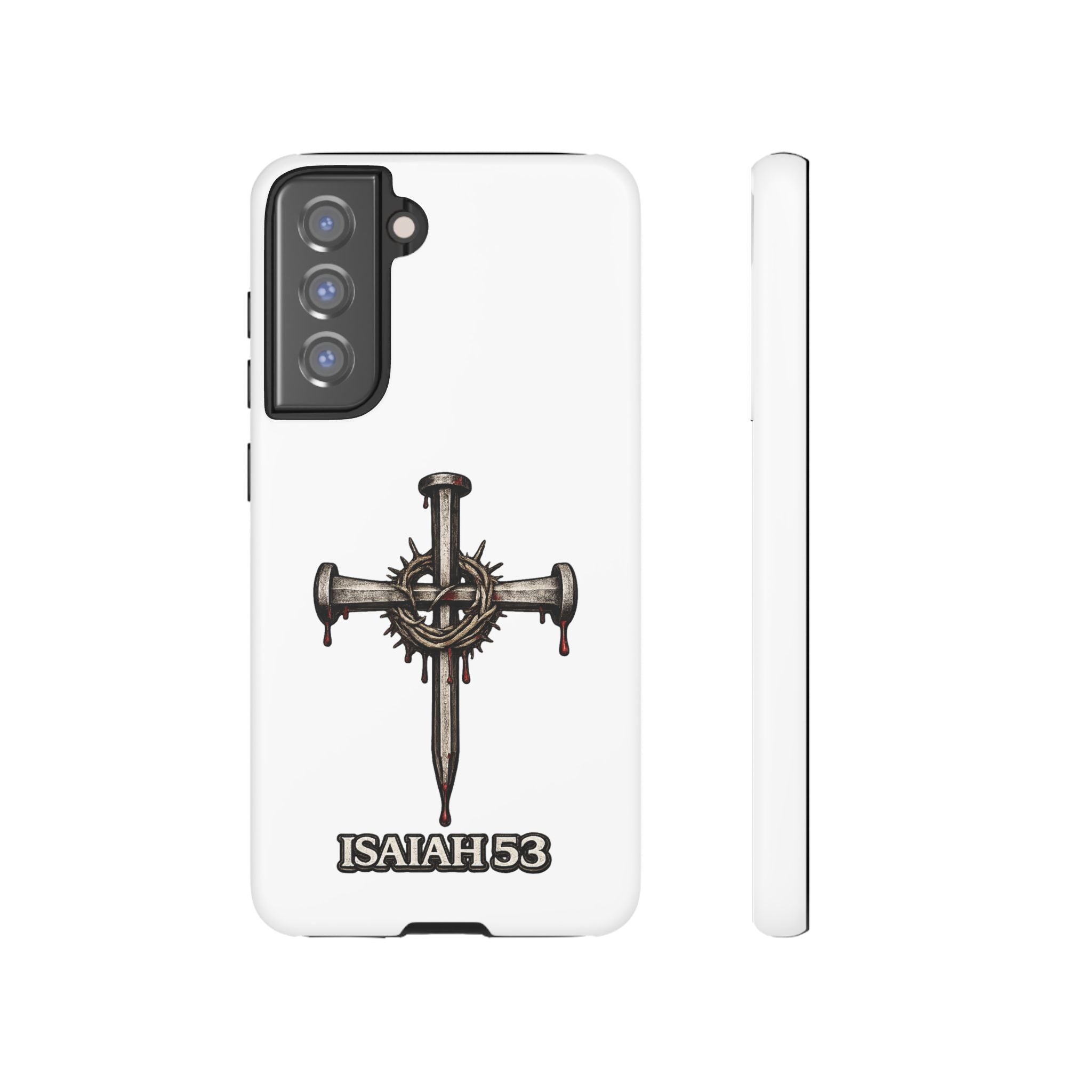 Isaiah 53 Cross Phone Case – Christian Faith Tough Phone Cover